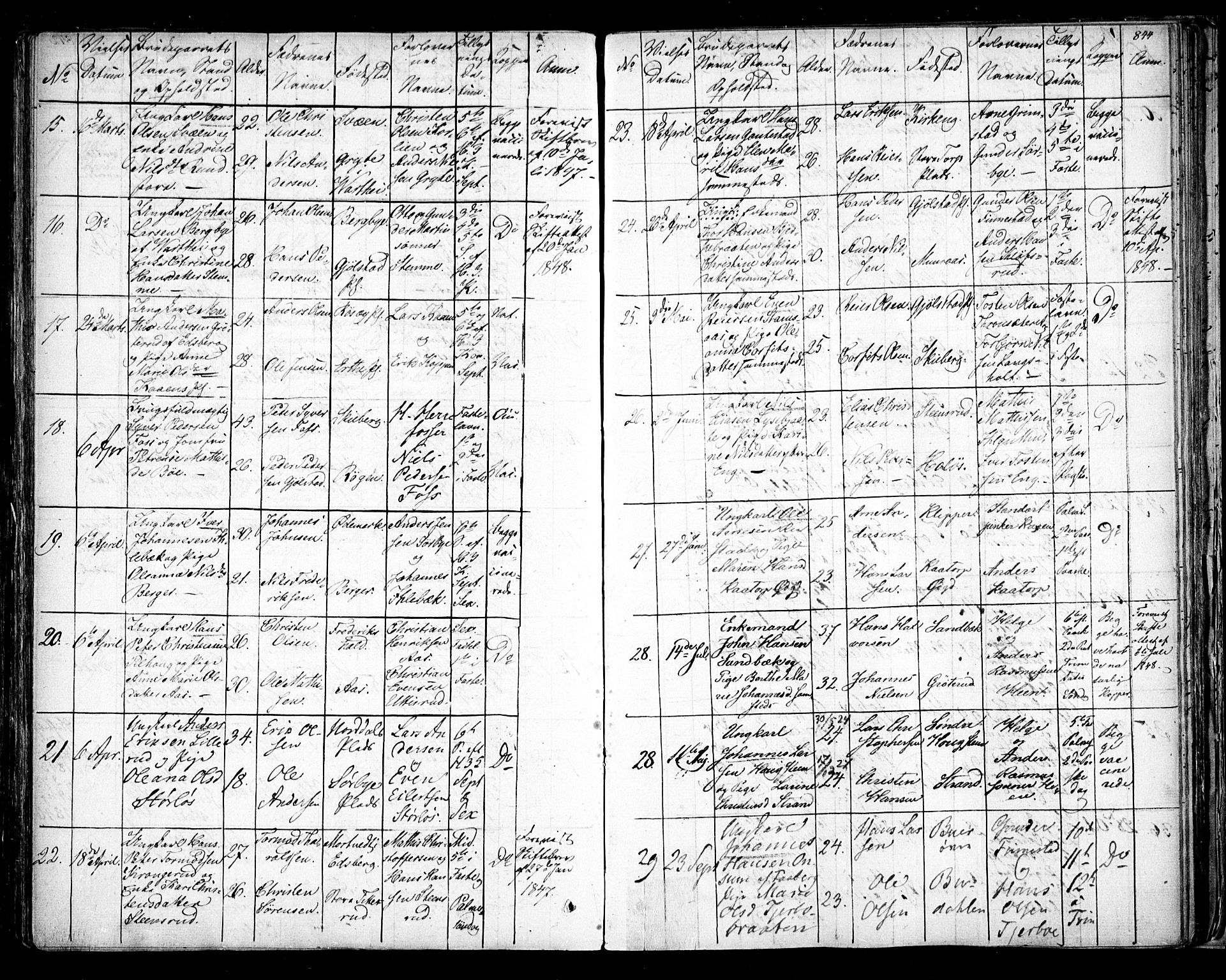 Rakkestad prestekontor Kirkebøker, AV/SAO-A-2008/F/Fa/L0008: Parish register (official) no. I 8, 1842-1849, p. 843-844