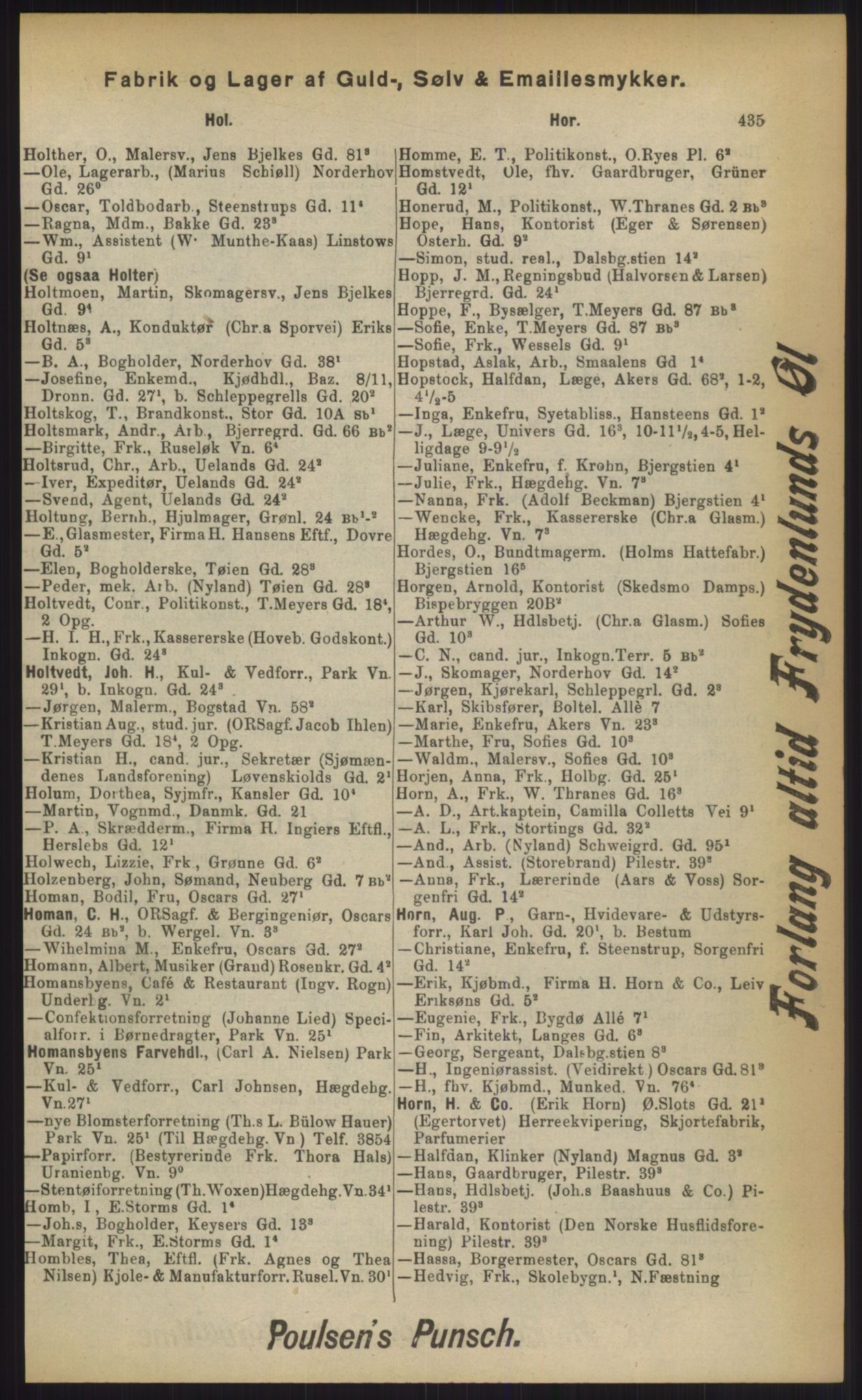 Kristiania/Oslo adressebok, PUBL/-, 1903, p. 435