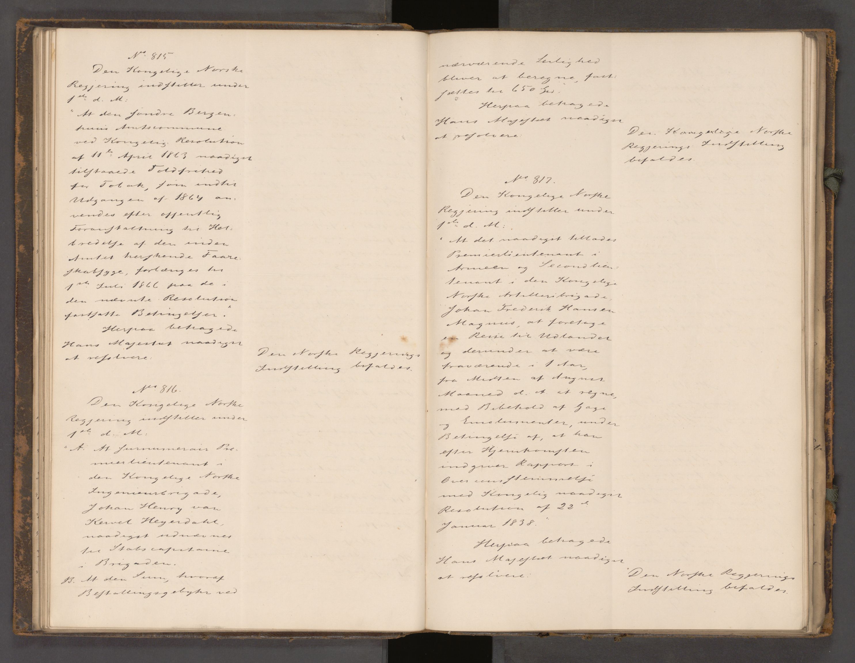 Statsrådssekretariatet, AV/RA-S-1001/A/Ab/L0104: Kgl. res. nr. 724-1001b, 2. halvår, 1865