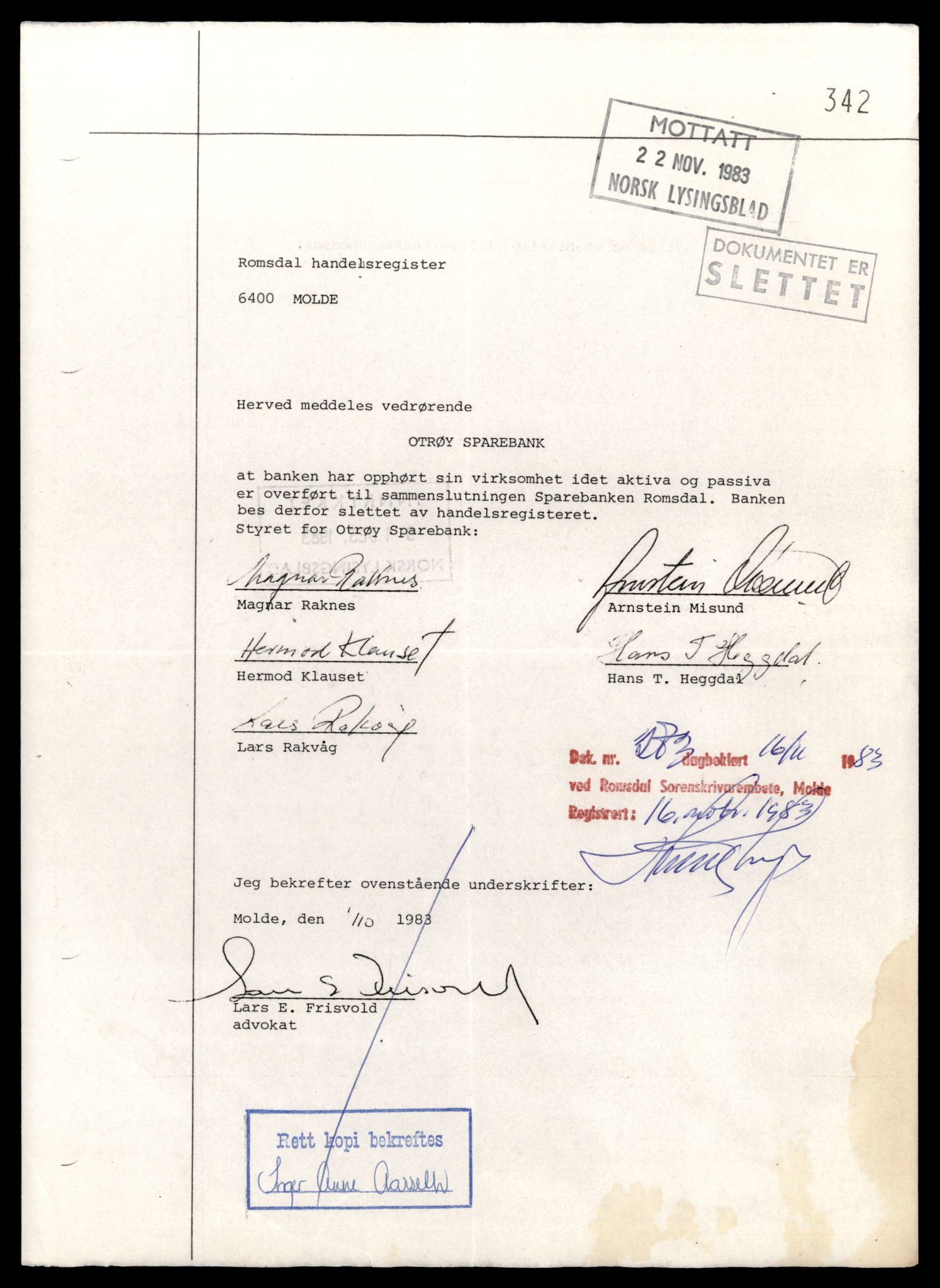 Romsdal sorenskriveri, AV/SAT-A-4149/2/J/Jd/Jdb/L0017: Bilag, A-Å, 1983, p. 3