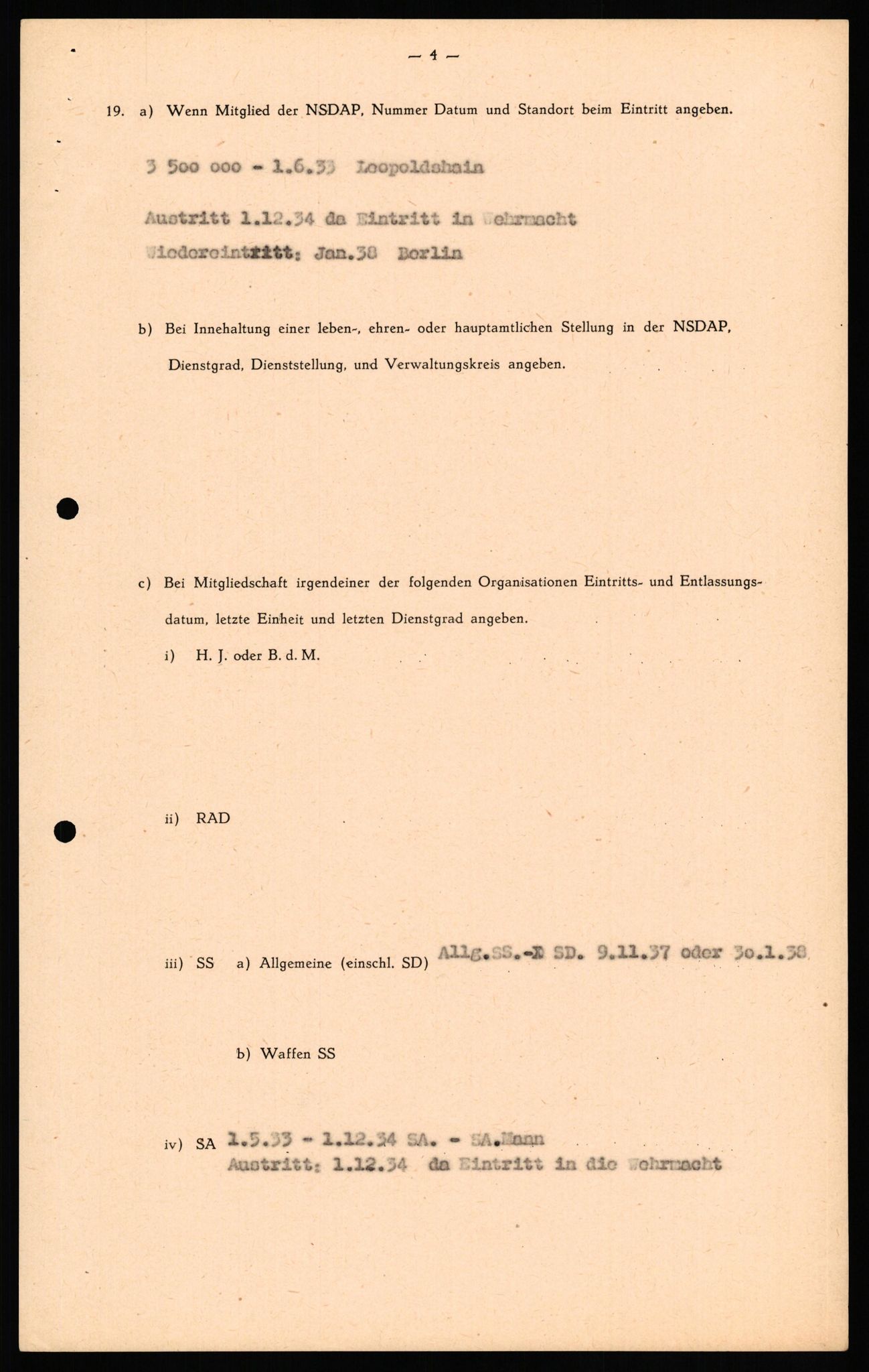 Forsvaret, Forsvarets overkommando II, RA/RAFA-3915/D/Db/L0028: CI Questionaires. Tyske okkupasjonsstyrker i Norge. Tyskere., 1945-1946, p. 383