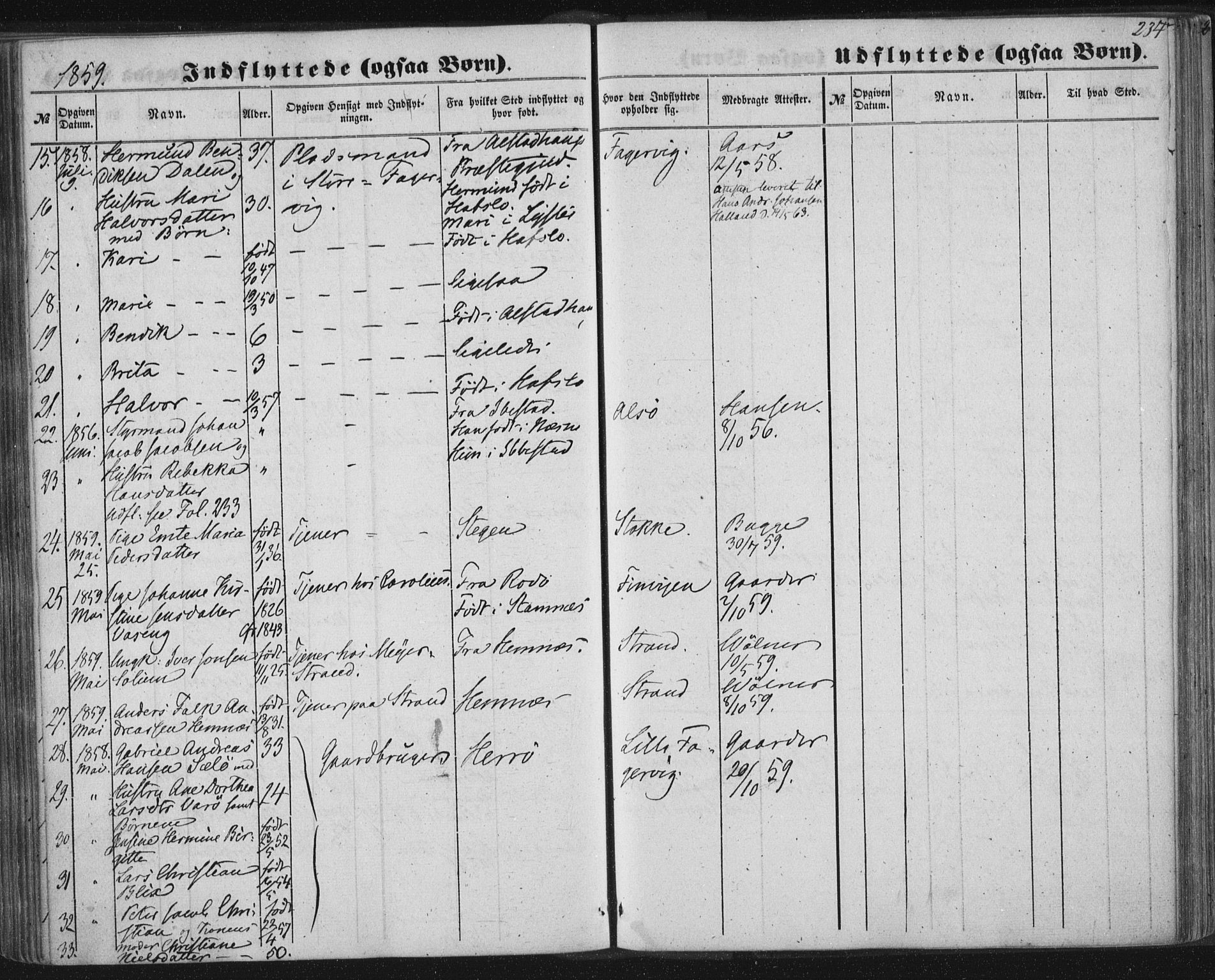 Ministerialprotokoller, klokkerbøker og fødselsregistre - Nordland, AV/SAT-A-1459/838/L0550: Parish register (official) no. 838A08, 1855-1865, p. 234