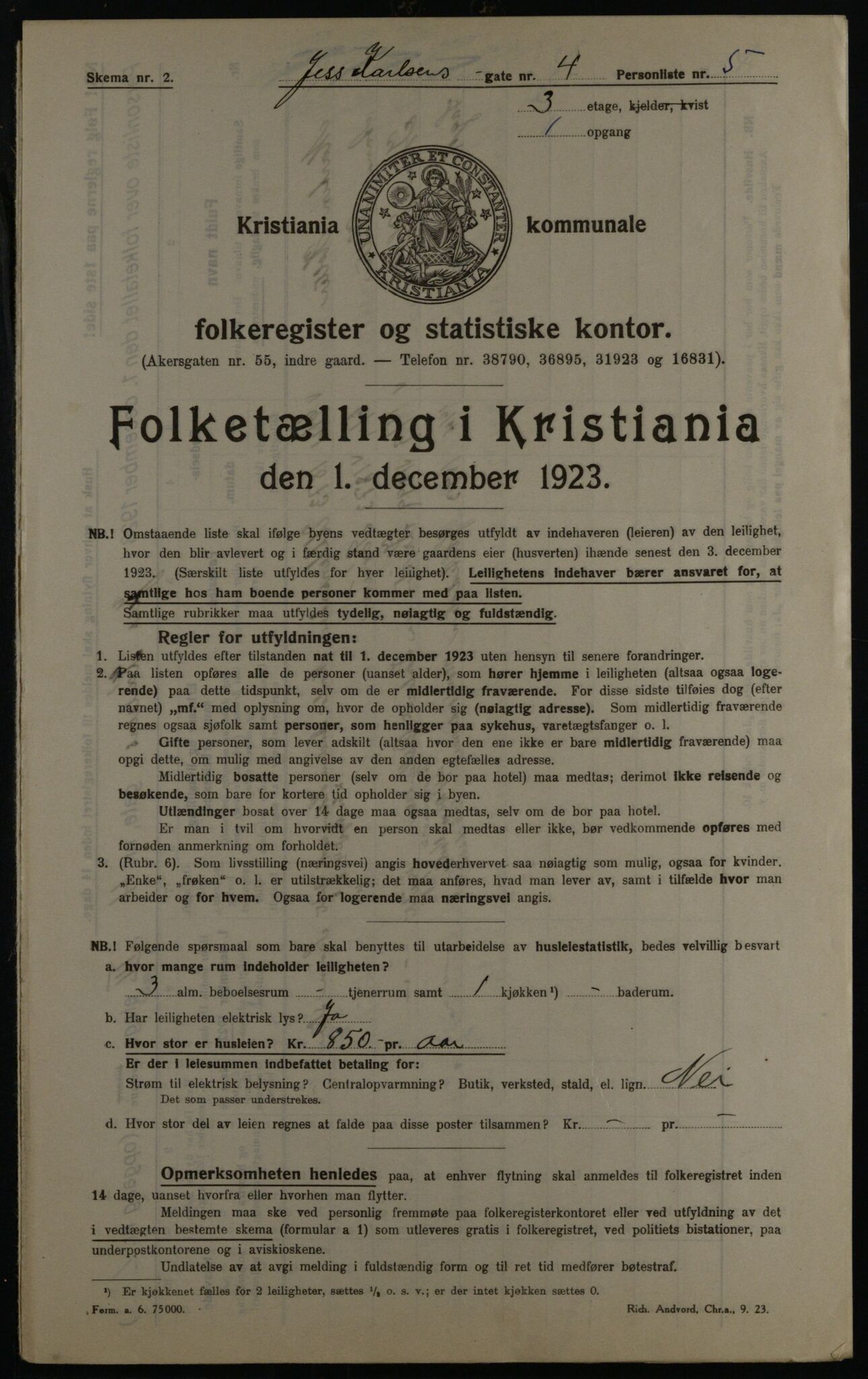 OBA, Municipal Census 1923 for Kristiania, 1923, p. 52627