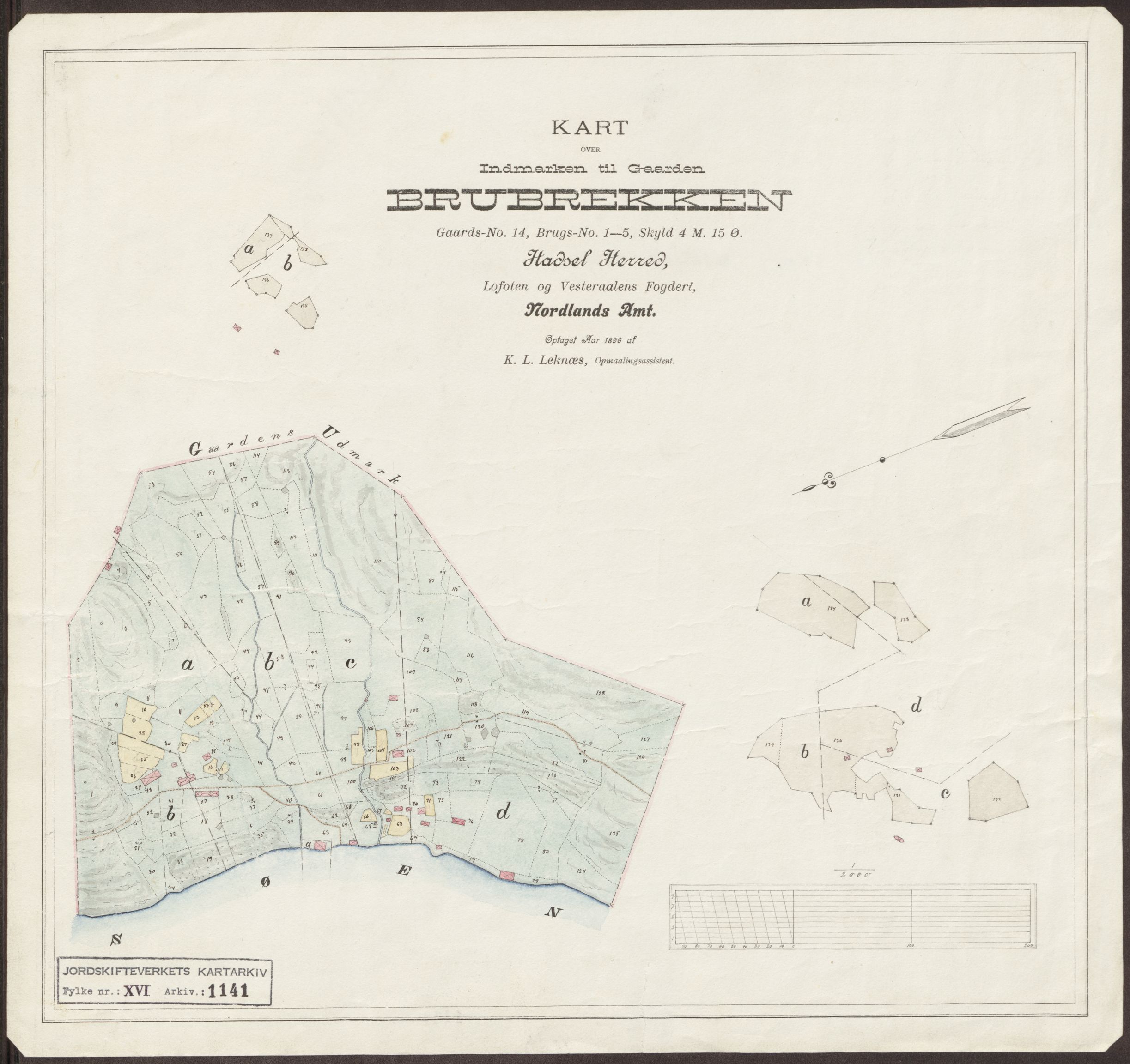 Jordskifteverkets kartarkiv, AV/RA-S-3929/T, 1859-1988, p. 1305