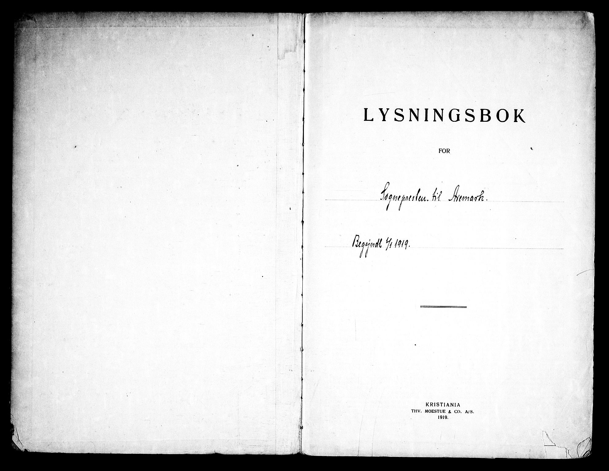 Aremark prestekontor Kirkebøker, SAO/A-10899/H/Ha/L0001: Banns register no. 1, 1919-1962