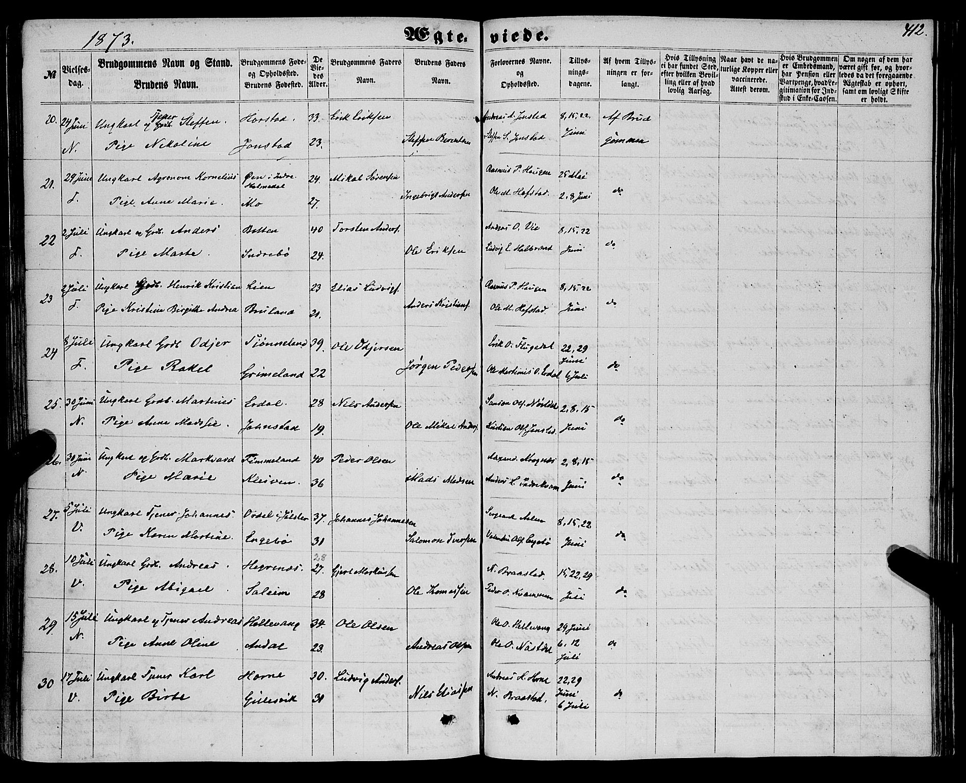 Førde sokneprestembete, AV/SAB-A-79901/H/Haa/Haaa/L0009: Parish register (official) no. A 9, 1861-1877, p. 412