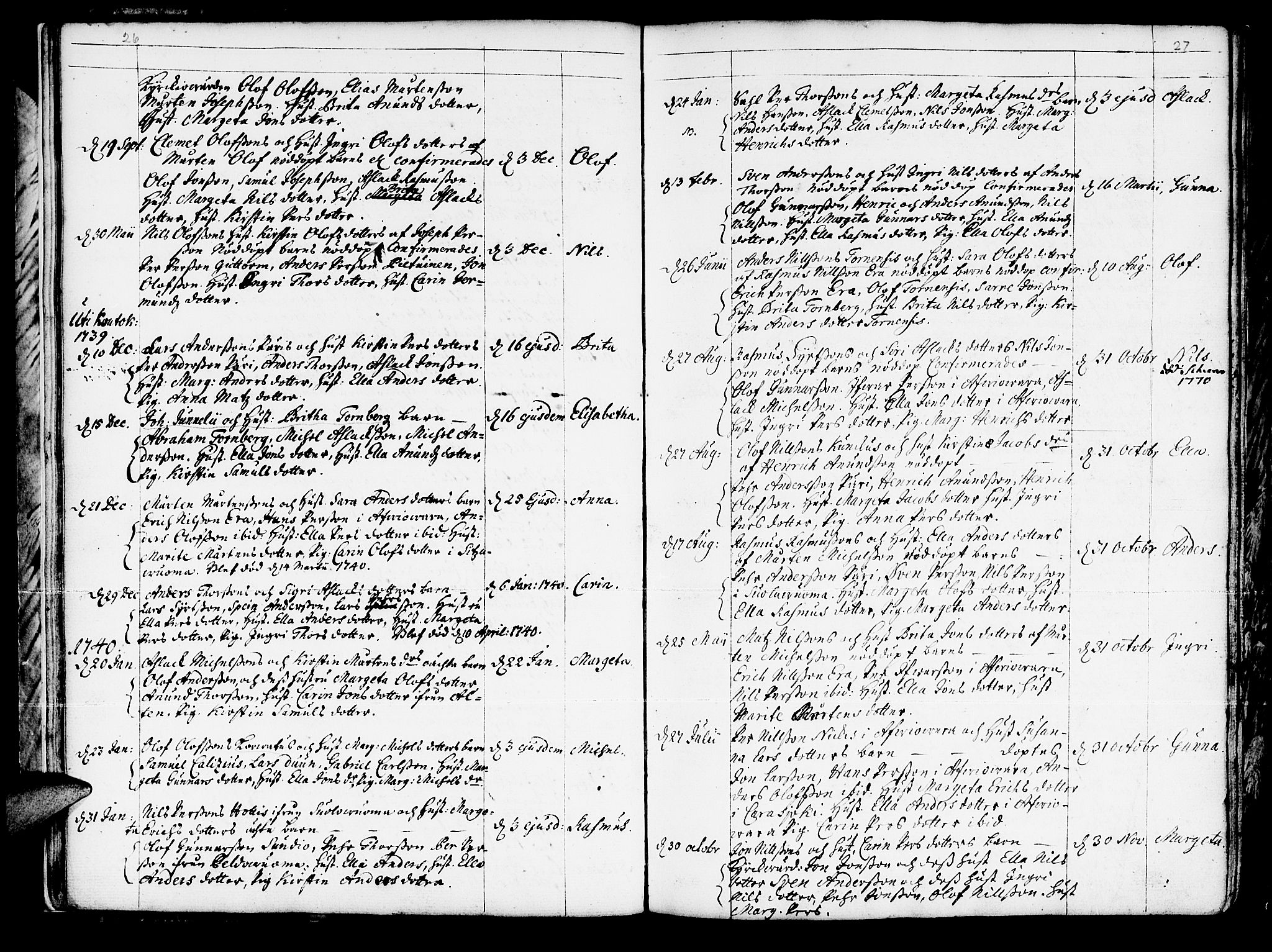 Kautokeino sokneprestembete, AV/SATØ-S-1340/H/Ha/L0001.kirke: Parish register (official) no. 1, 1723-1776, p. 26-27