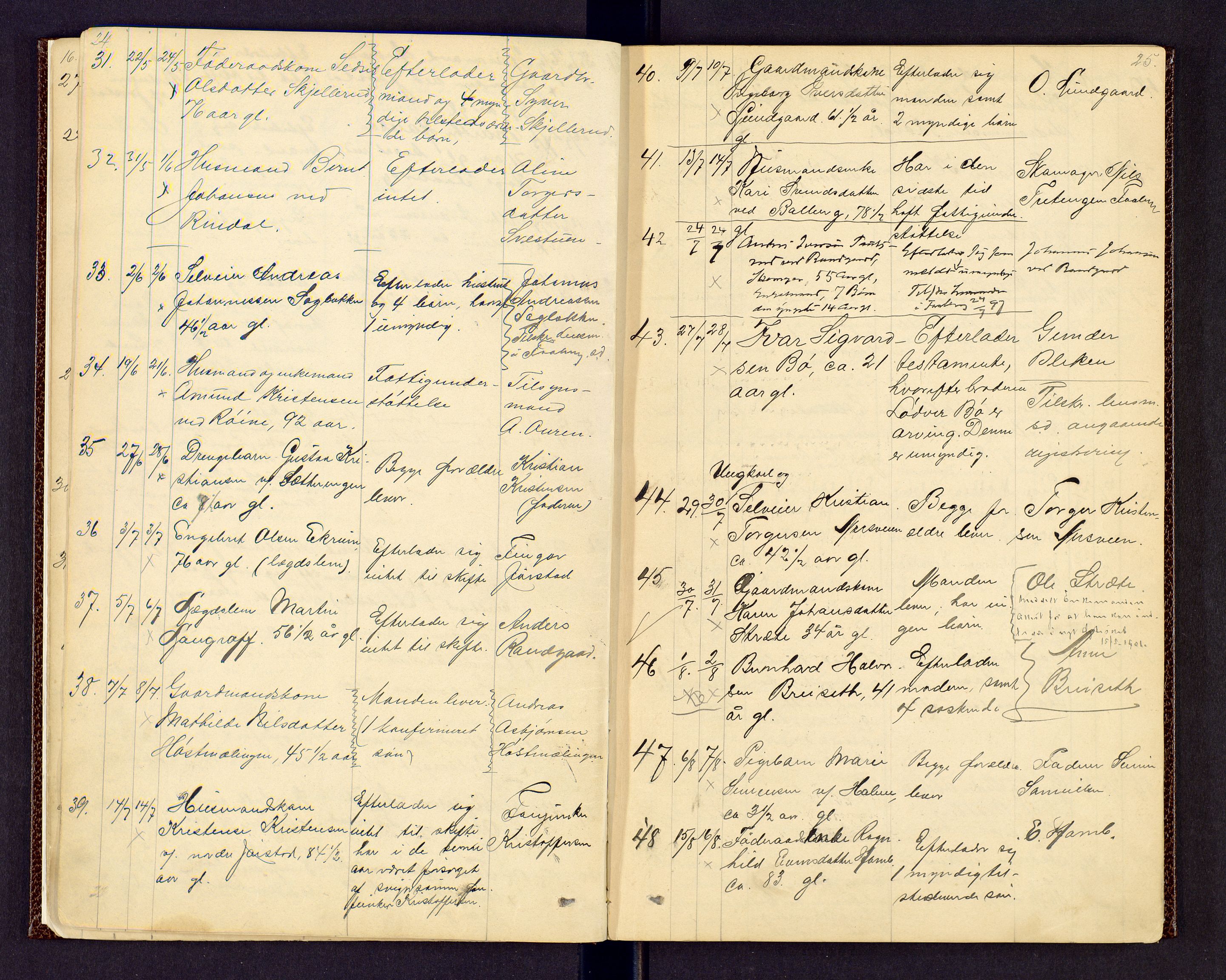 Sør-Gudbrandsdal tingrett, AV/SAH-TING-004/J/Jd/Jda/L0003: Dødsfallsprotokoll - Fåberg og Gausdal, 1894-1909, p. 24-25