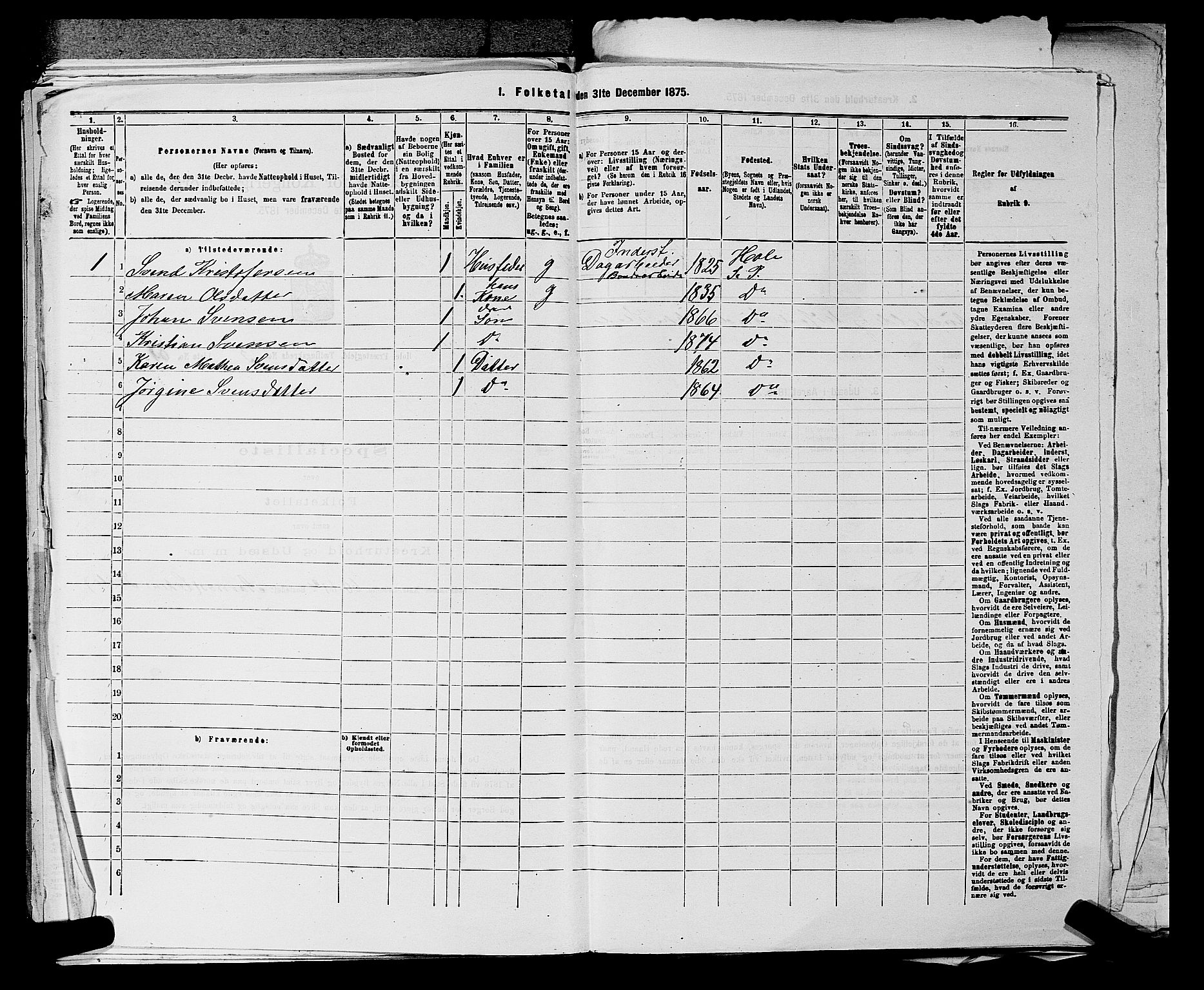 SAKO, 1875 census for 0612P Hole, 1875, p. 626