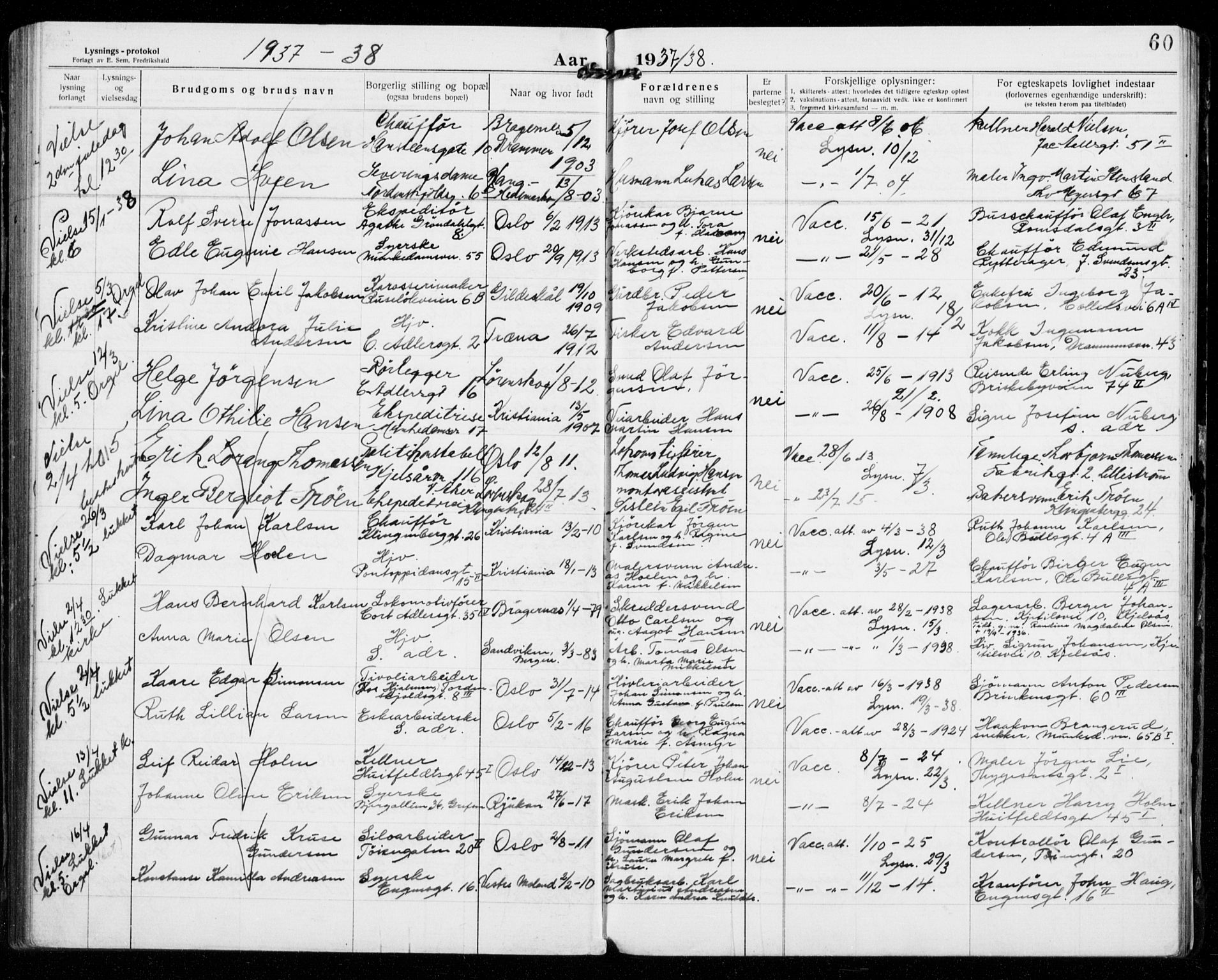 Piperviken prestekontor Kirkebøker, SAO/A-10874/H/L0002: Banns register no. 2, 1922-1942, p. 60