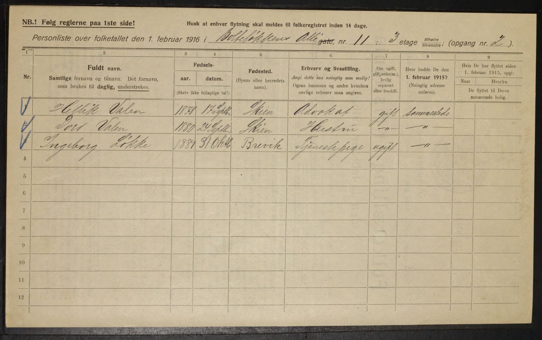 OBA, Municipal Census 1916 for Kristiania, 1916, p. 7756