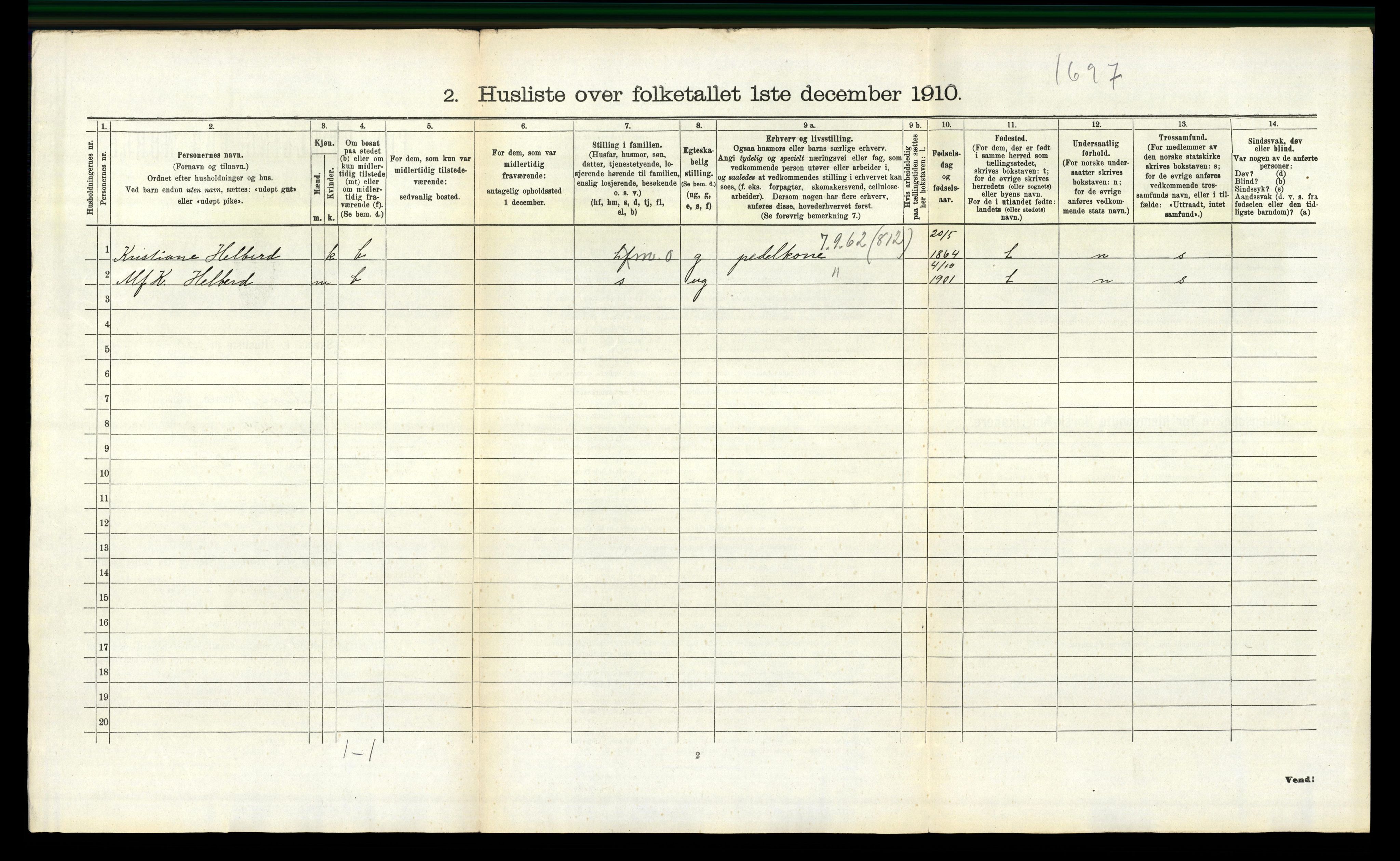 RA, 1910 census for Tjølling, 1910, p. 912