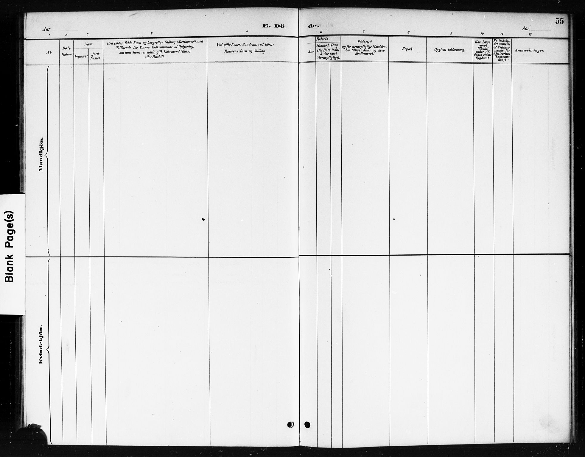 Skjeberg prestekontor Kirkebøker, SAO/A-10923/F/Fb/L0001: Parish register (official) no. II 1, 1886-1894, p. 55