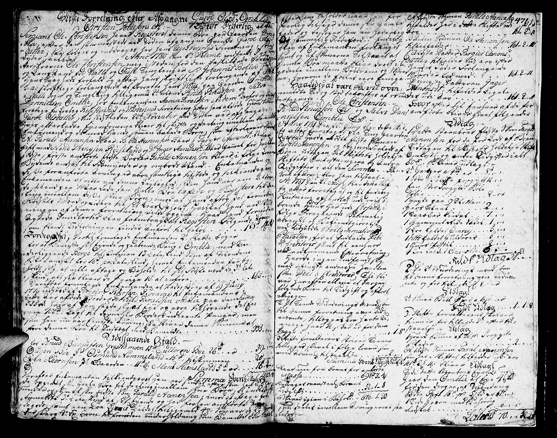 Setesdal sorenskriveri, SAK/1221-0011/H/Hc/L0009: Skifteprotokoll nr 8 med register, 1769-1781, p. 470b-471a