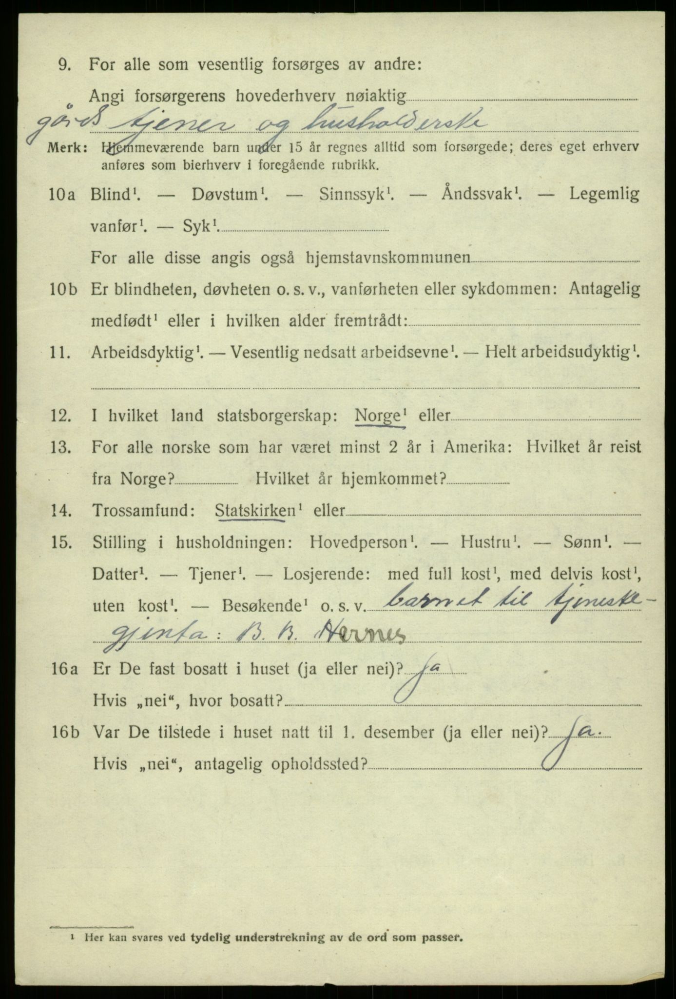 SAB, 1920 census for Samnanger, 1920, p. 4210