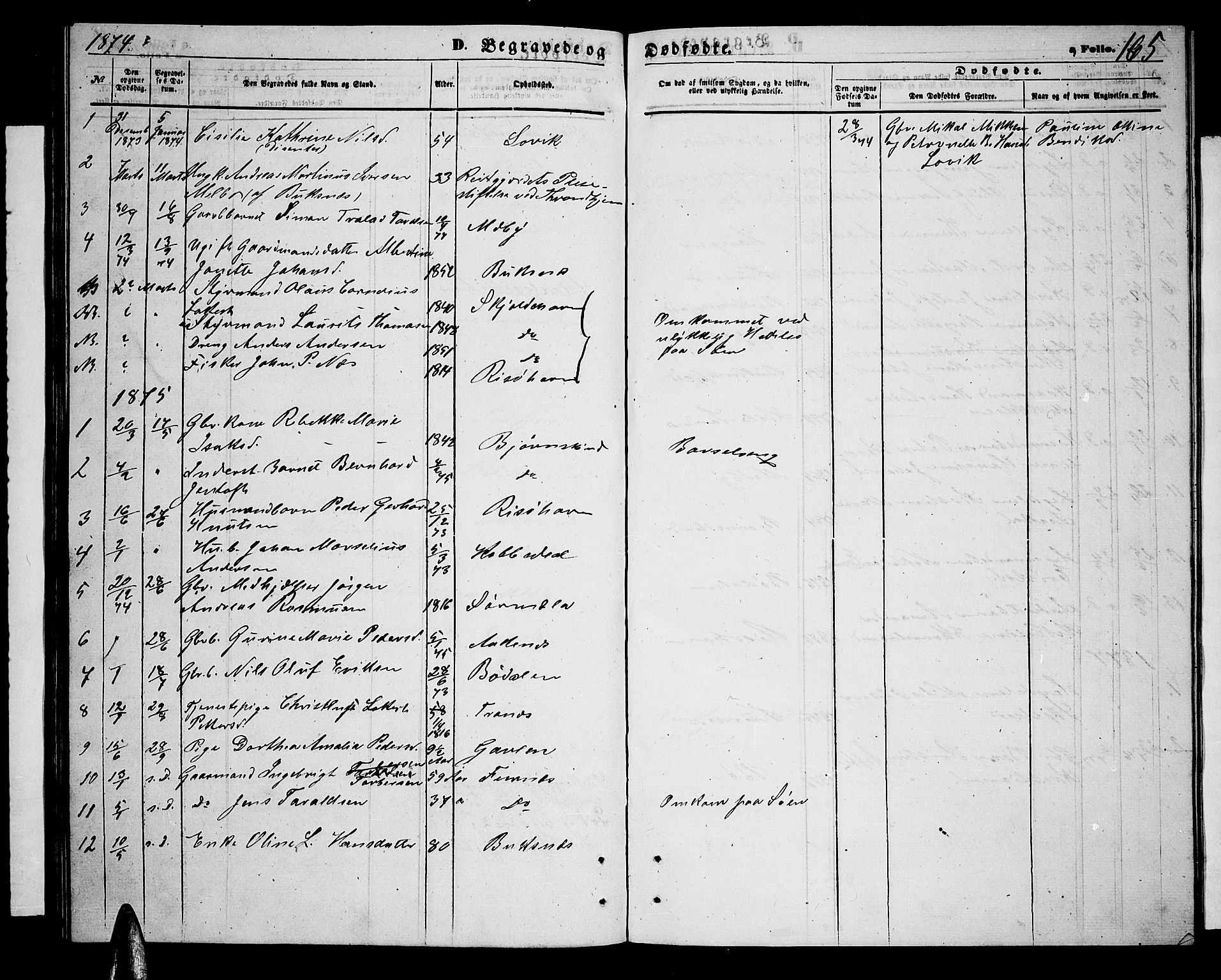 Ministerialprotokoller, klokkerbøker og fødselsregistre - Nordland, SAT/A-1459/898/L1426: Parish register (copy) no. 898C01, 1869-1886, p. 165