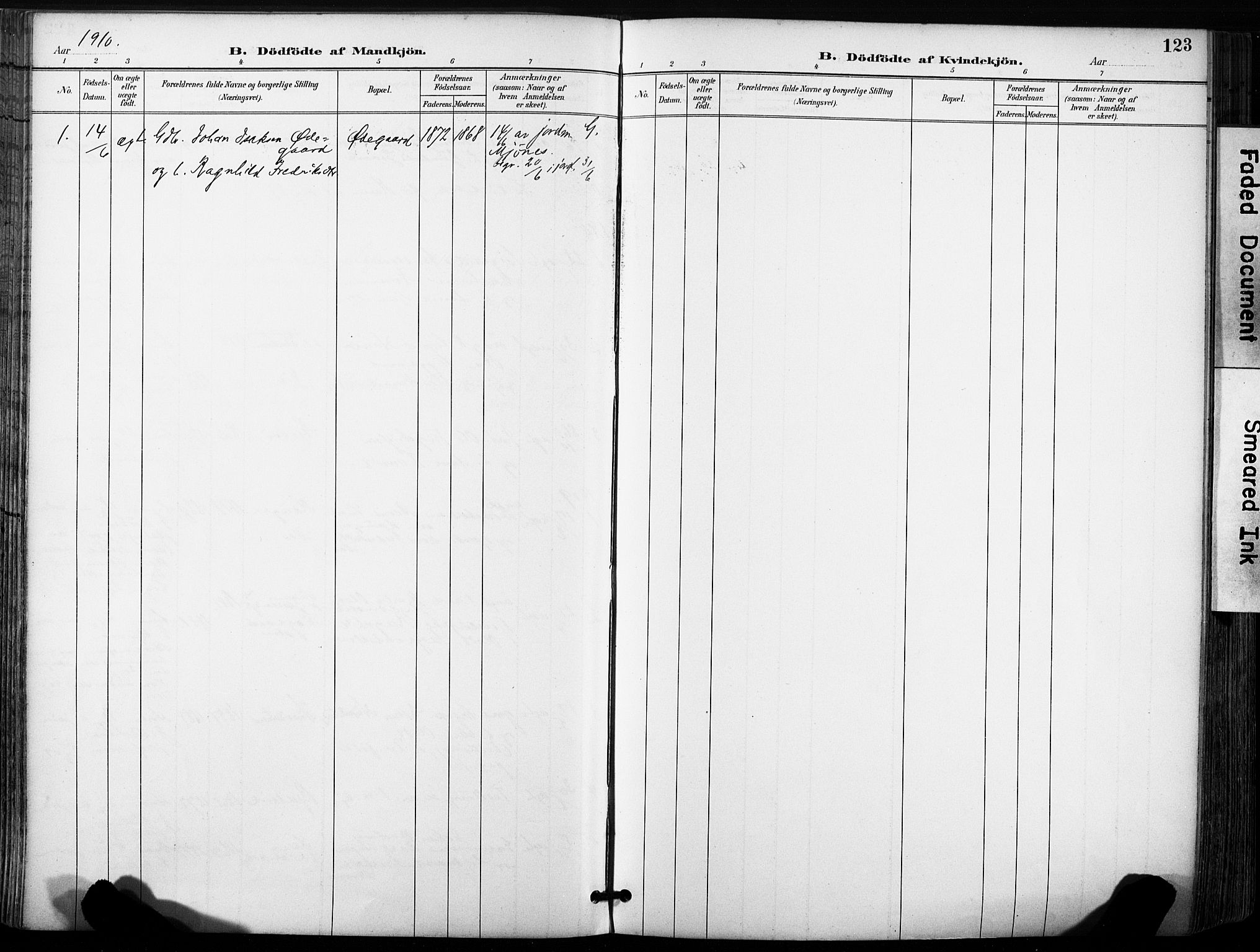 Ministerialprotokoller, klokkerbøker og fødselsregistre - Sør-Trøndelag, SAT/A-1456/630/L0497: Parish register (official) no. 630A10, 1896-1910, p. 123