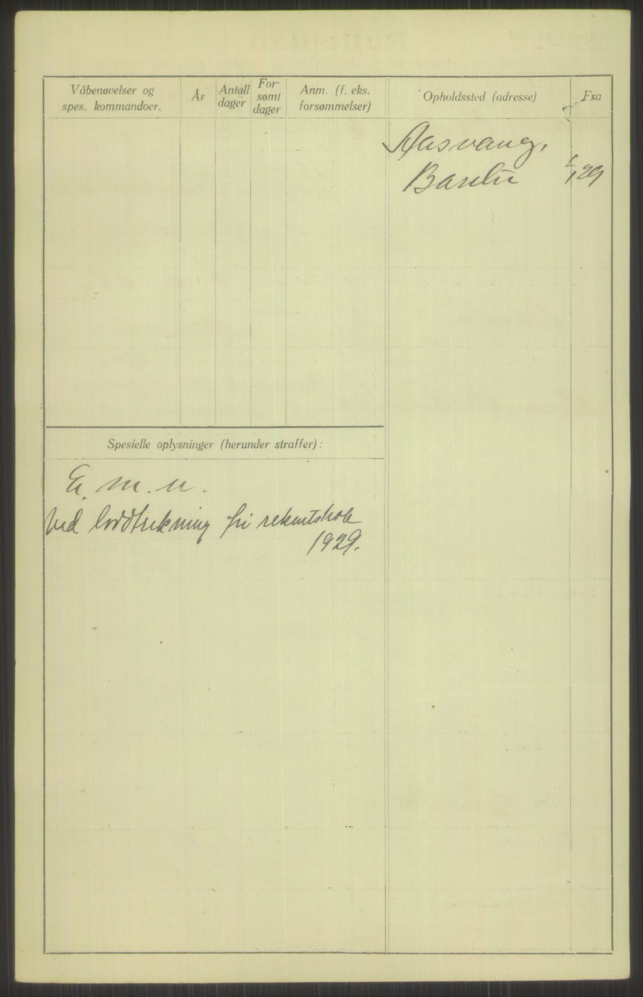 Forsvaret, Troms infanteriregiment nr. 16, AV/RA-RAFA-3146/P/Pa/L0013/0004: Rulleblad / Rulleblad for regimentets menige mannskaper, årsklasse 1929, 1929, p. 14