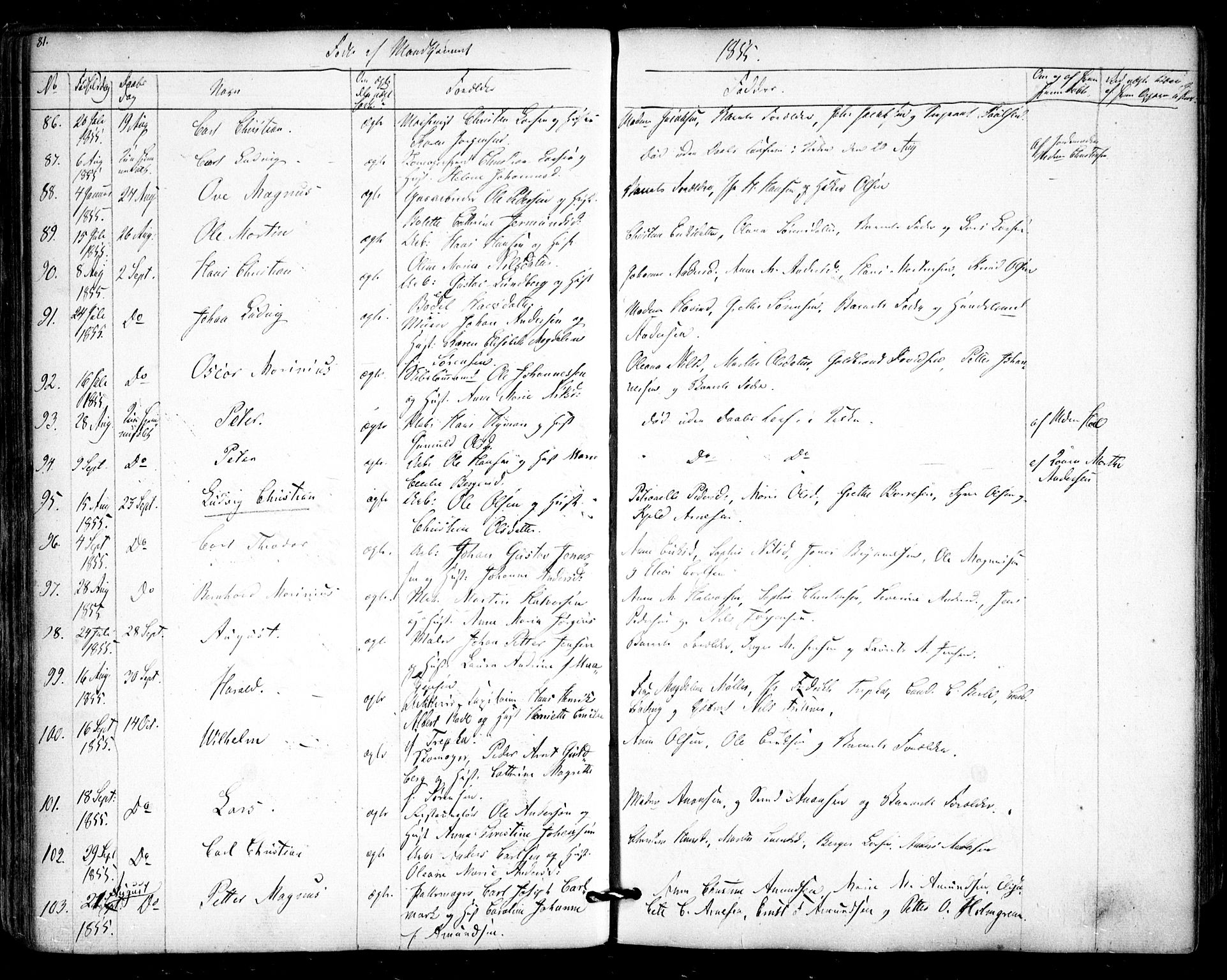 Halden prestekontor Kirkebøker, AV/SAO-A-10909/F/Fa/L0006: Parish register (official) no. I 6, 1845-1856, p. 81