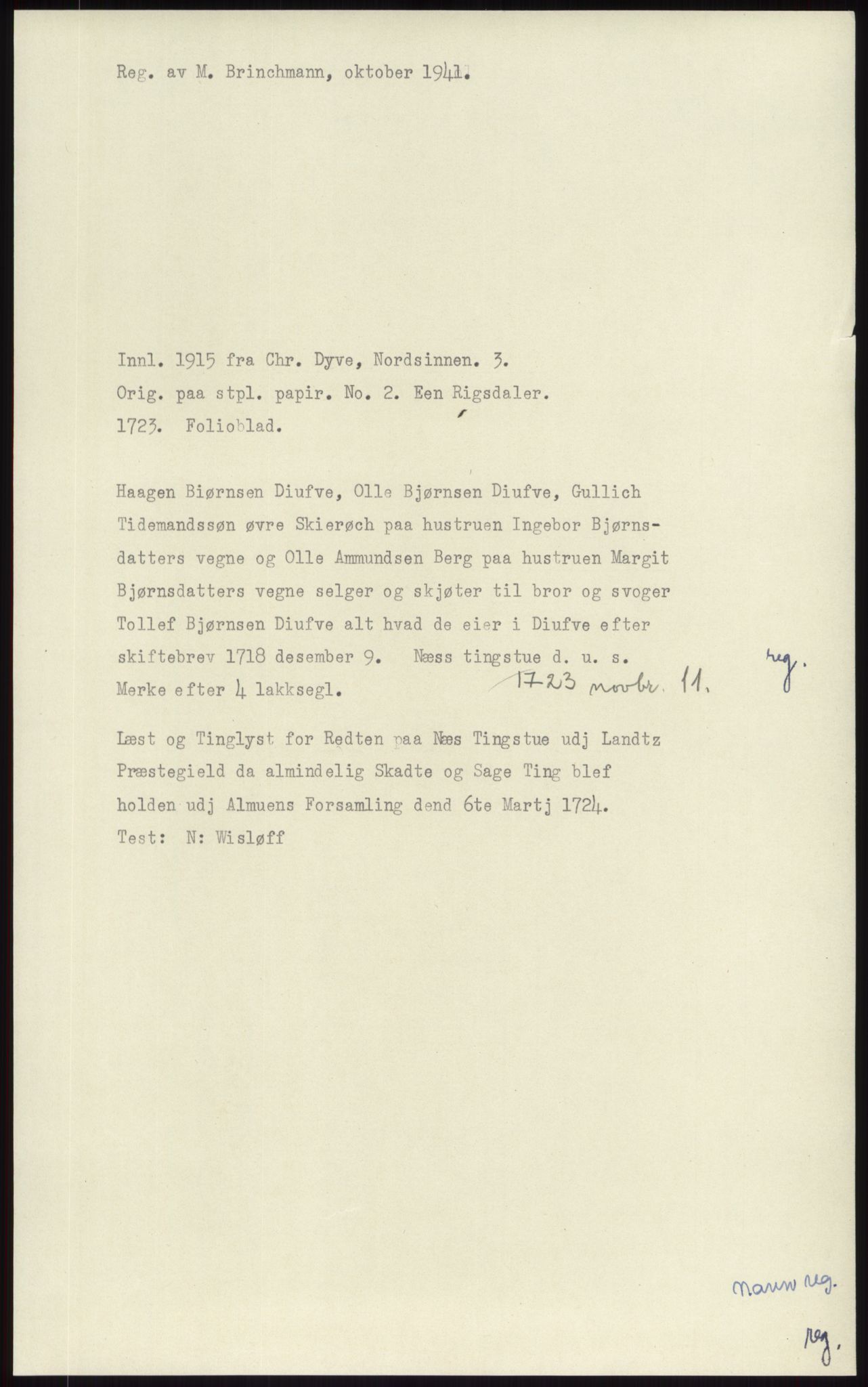 Samlinger til kildeutgivelse, Diplomavskriftsamlingen, RA/EA-4053/H/Ha, p. 1933