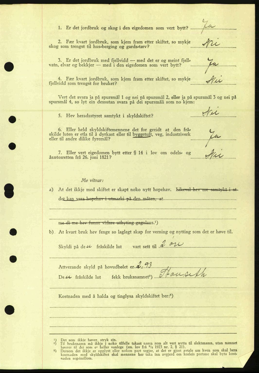 Nordre Sunnmøre sorenskriveri, AV/SAT-A-0006/1/2/2C/2Ca: Mortgage book no. A20a, 1945-1945, Diary no: : 878/1945