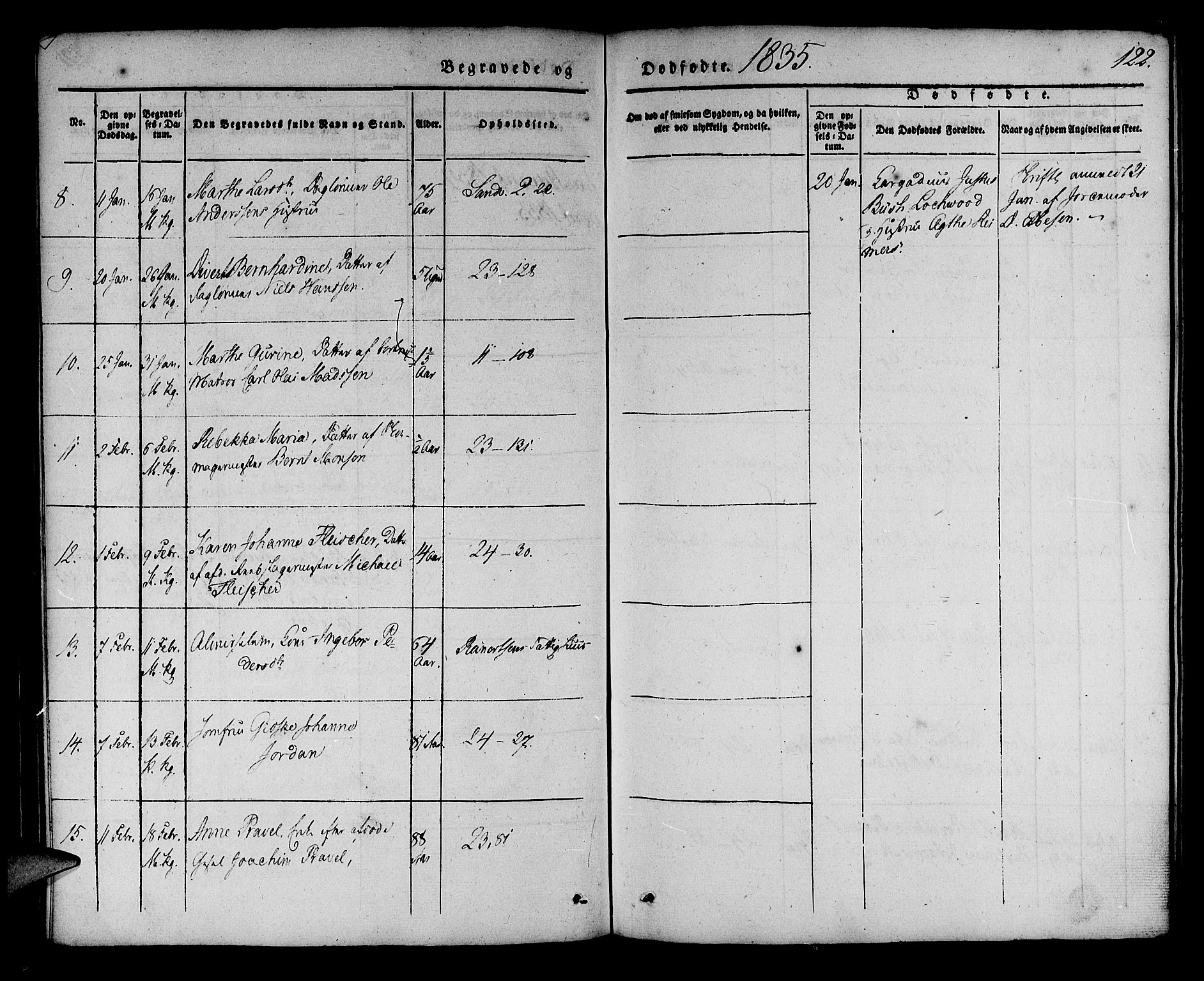 Korskirken sokneprestembete, AV/SAB-A-76101/H/Haa/L0043: Parish register (official) no. E 1, 1834-1848, p. 122