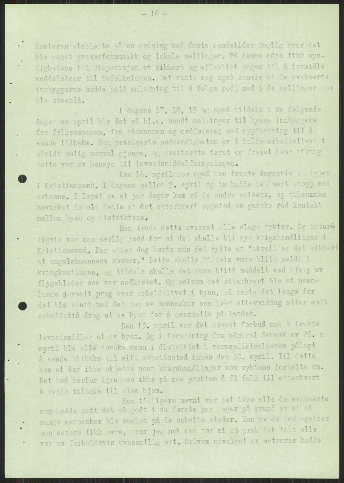 Forsvaret, Forsvarets krigshistoriske avdeling, AV/RA-RAFA-2017/Y/Ya/L0014: II-C-11-31 - Fylkesmenn.  Rapporter om krigsbegivenhetene 1940., 1940, p. 860