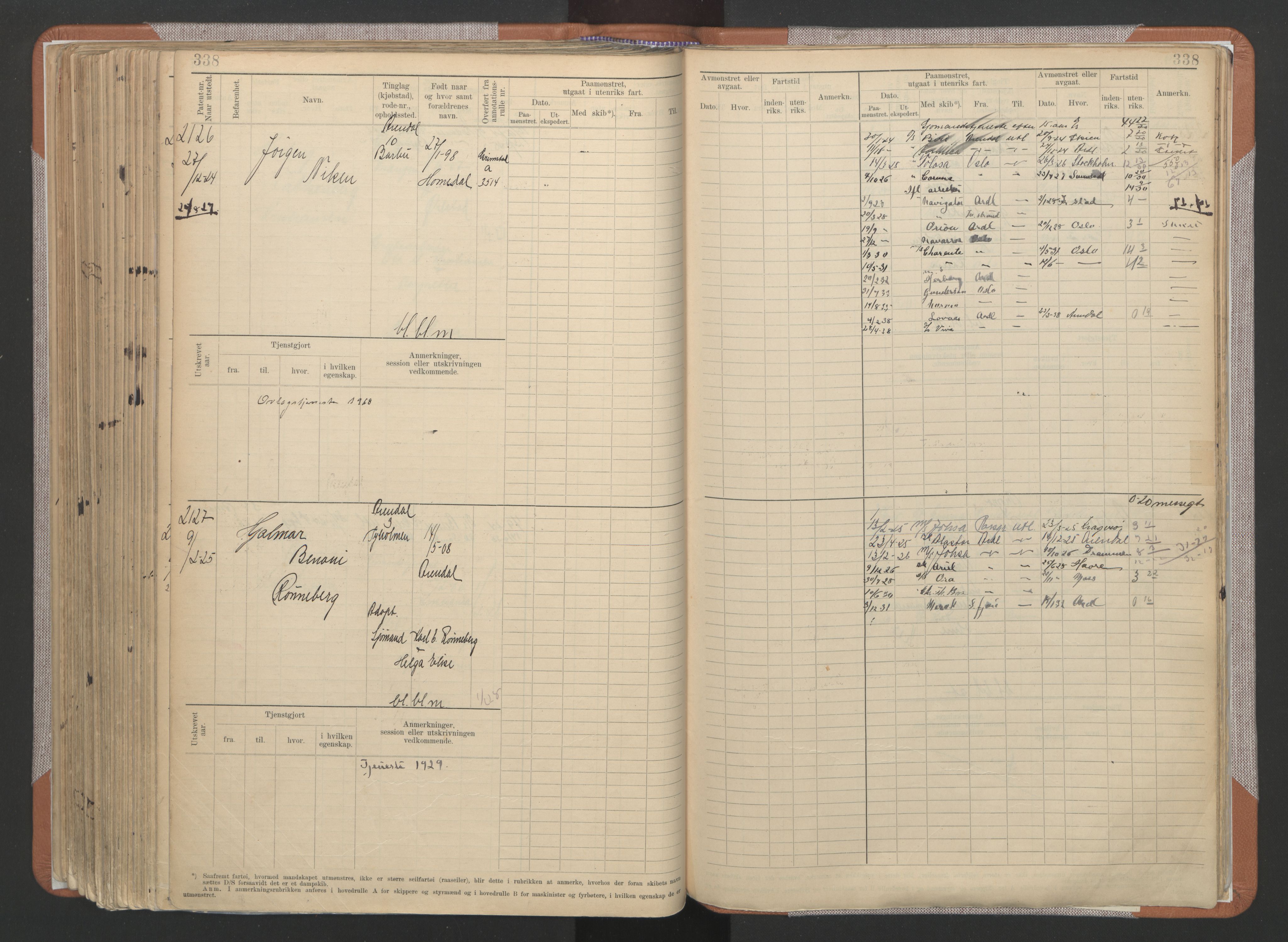 Arendal mønstringskrets, AV/SAK-2031-0012/F/Fb/L0022: Hovedrulle A nr 1466-2242, S-20, 1914-1930, p. 348