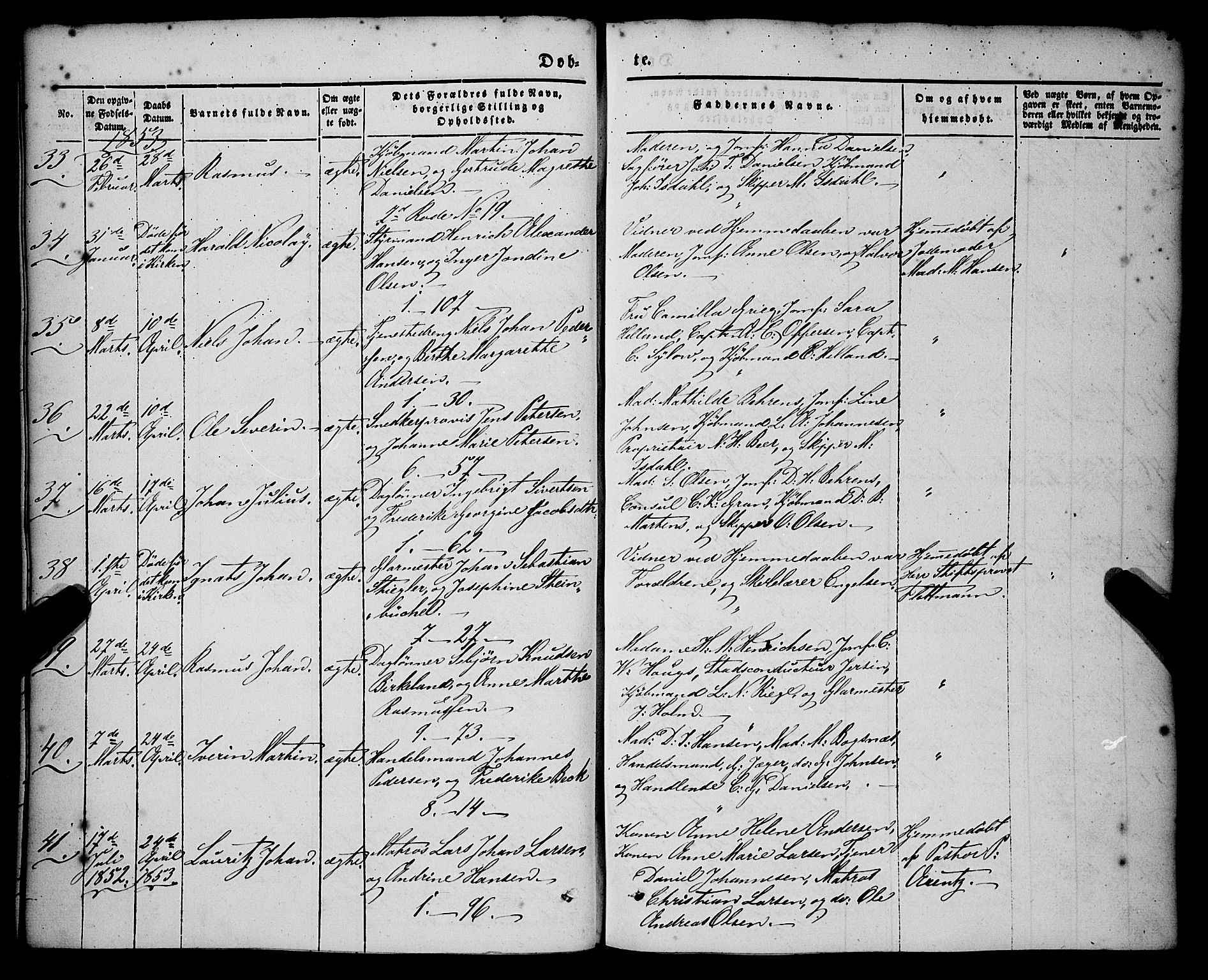 Nykirken Sokneprestembete, AV/SAB-A-77101/H/Haa/L0014: Parish register (official) no. B 1, 1844-1858, p. 83