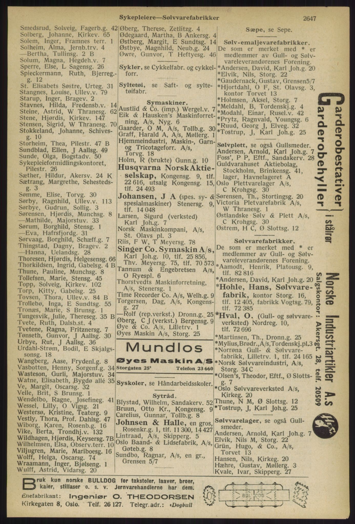 Kristiania/Oslo adressebok, PUBL/-, 1936, p. 2647
