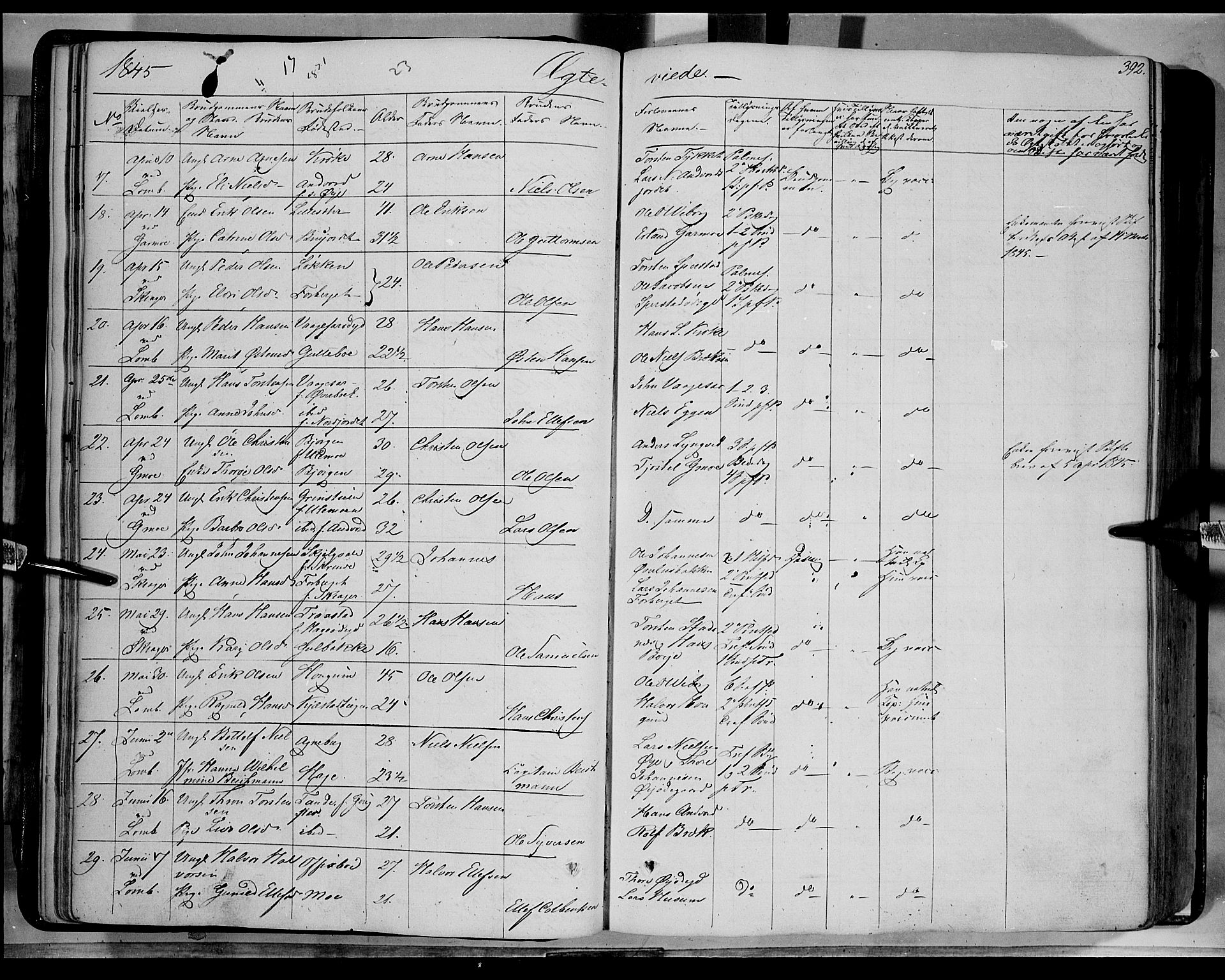 Lom prestekontor, SAH/PREST-070/K/L0006: Parish register (official) no. 6B, 1837-1863, p. 392