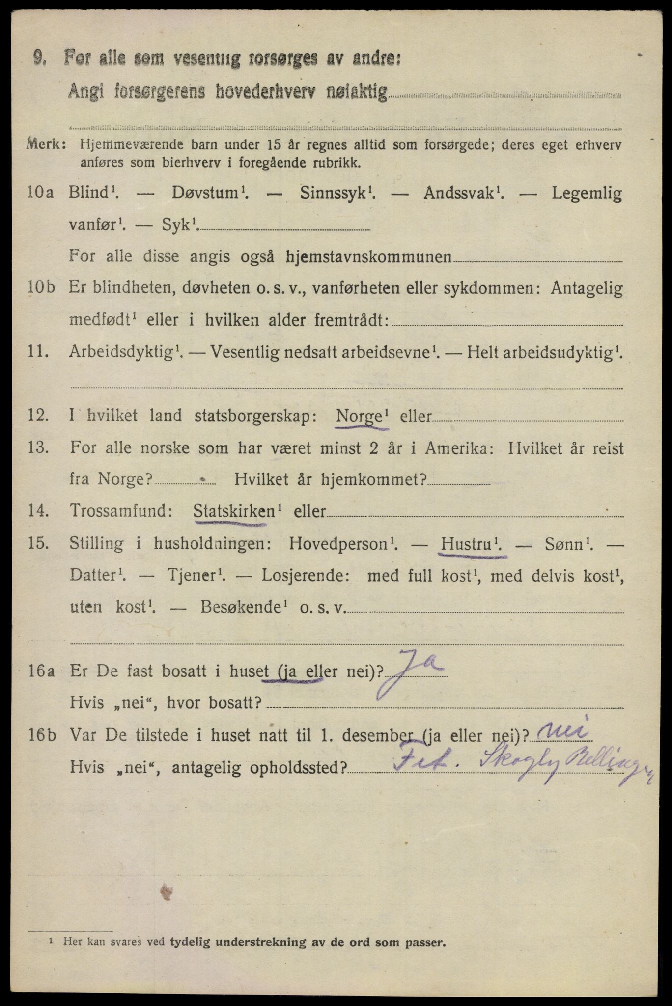 SAO, 1920 census for Skedsmo, 1920, p. 1496