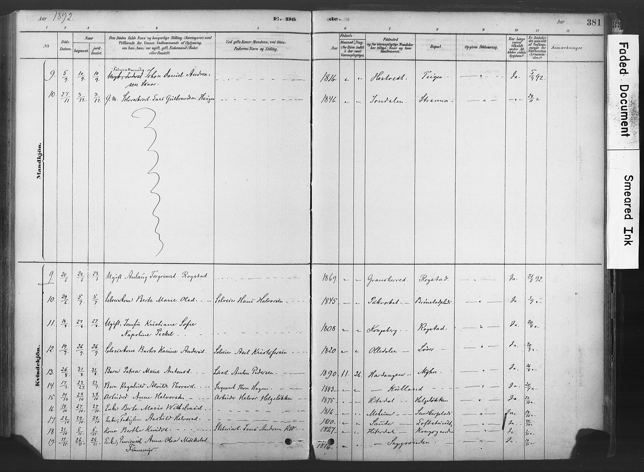 Sandsvær kirkebøker, SAKO/A-244/F/Fd/L0001: Parish register (official) no. IV 1, 1878-1906, p. 381