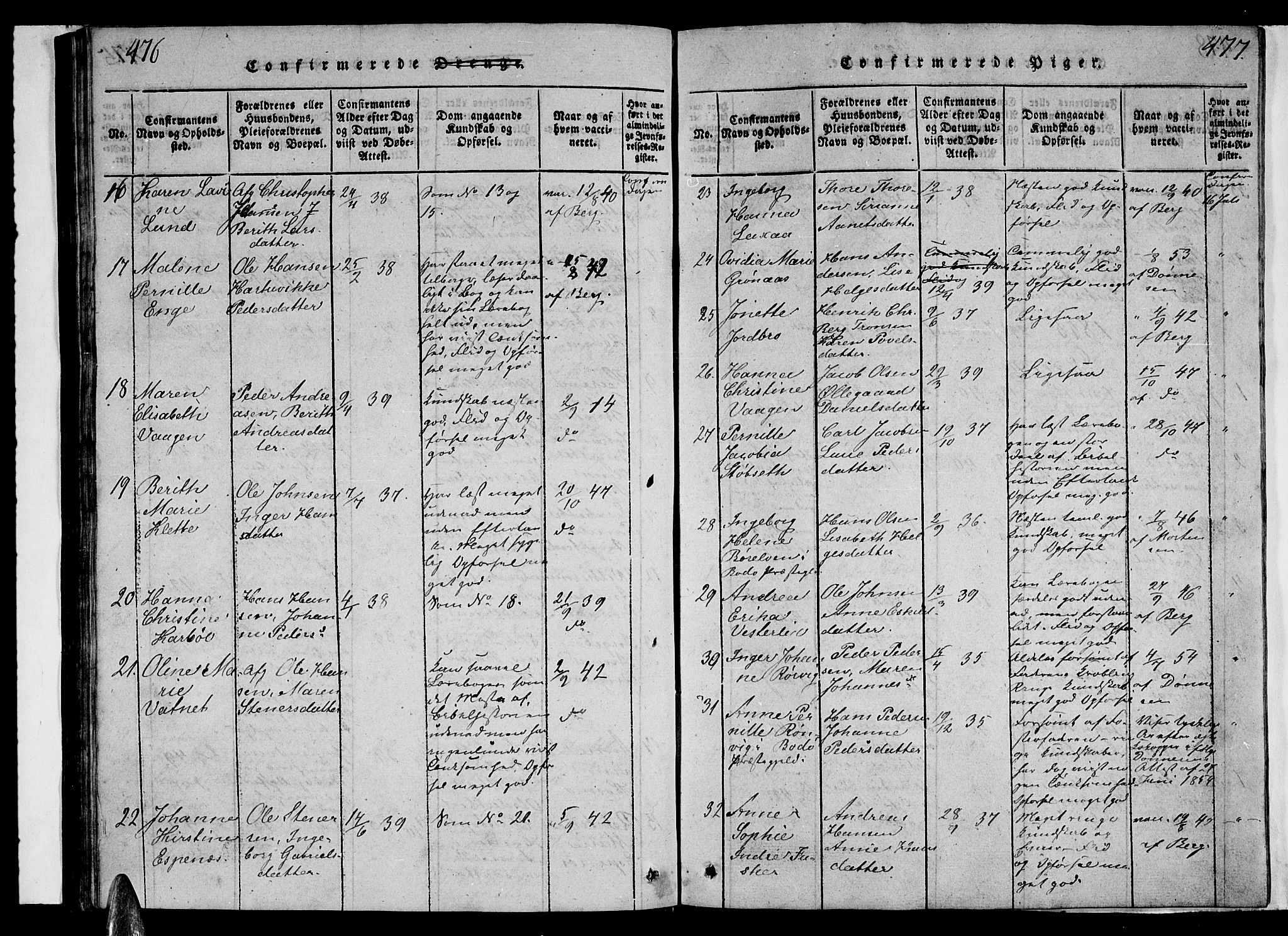 Ministerialprotokoller, klokkerbøker og fødselsregistre - Nordland, AV/SAT-A-1459/852/L0752: Parish register (copy) no. 852C03, 1840-1855, p. 476-477