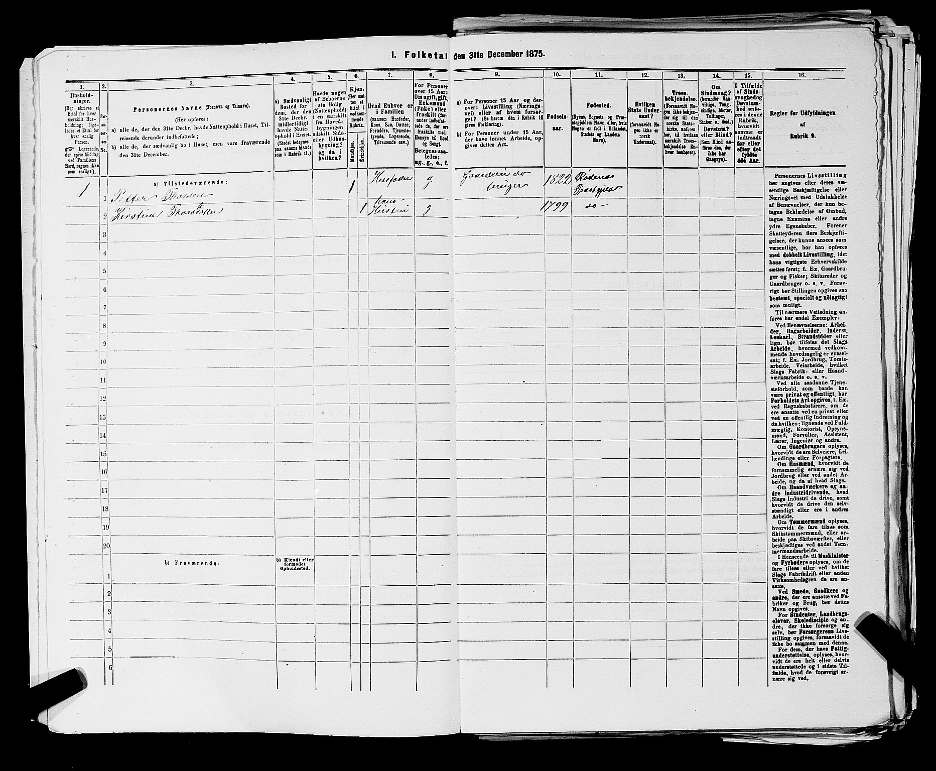 RA, 1875 census for 0118P Aremark, 1875, p. 1163