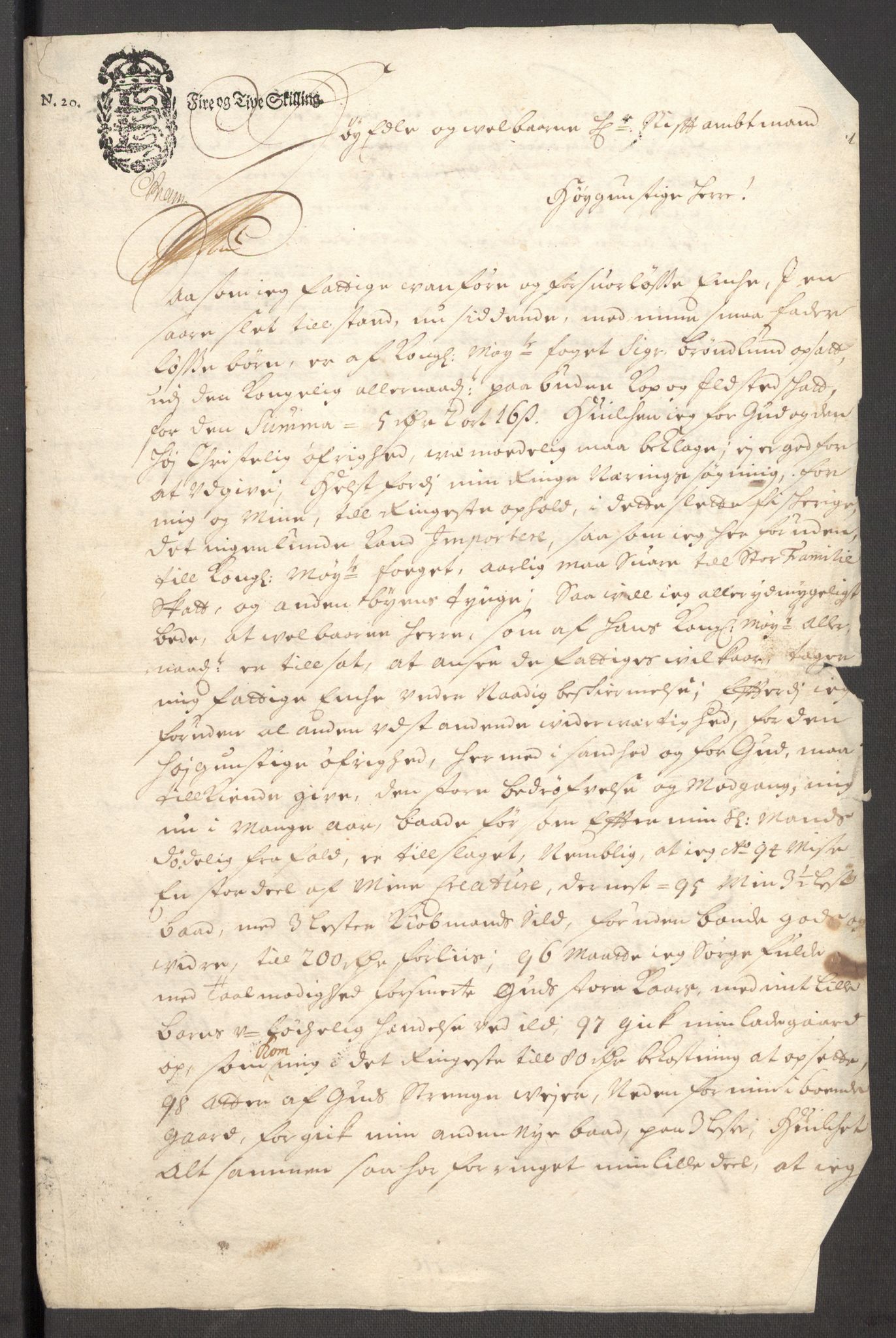 Rentekammeret inntil 1814, Reviderte regnskaper, Fogderegnskap, AV/RA-EA-4092/R57/L3854: Fogderegnskap Fosen, 1700-1701, p. 192