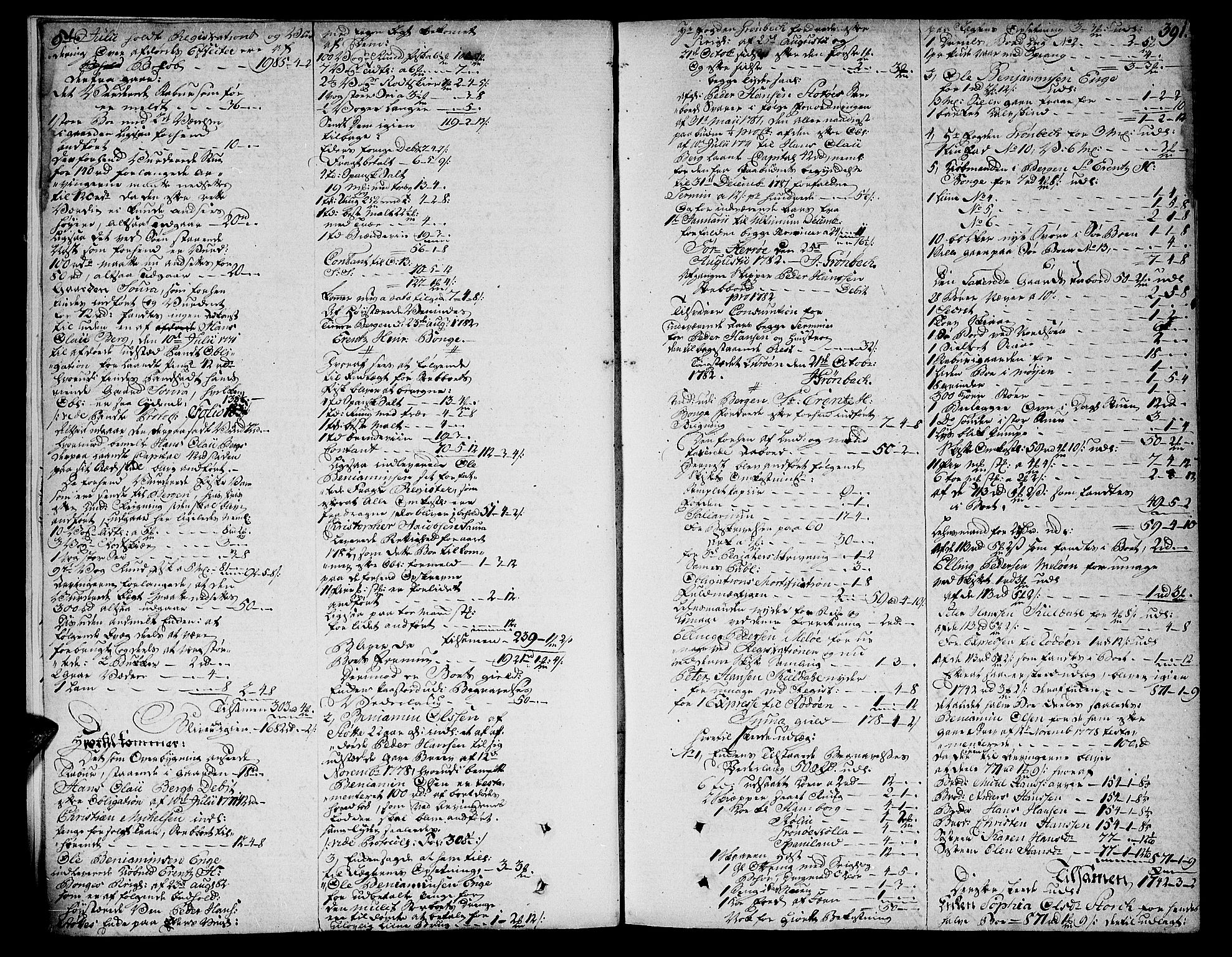 Helgeland sorenskriveri, AV/SAT-A-0004/3/3A/L0062: Skifteprotokoll 14C, 1782-1784, p. 390b-391a
