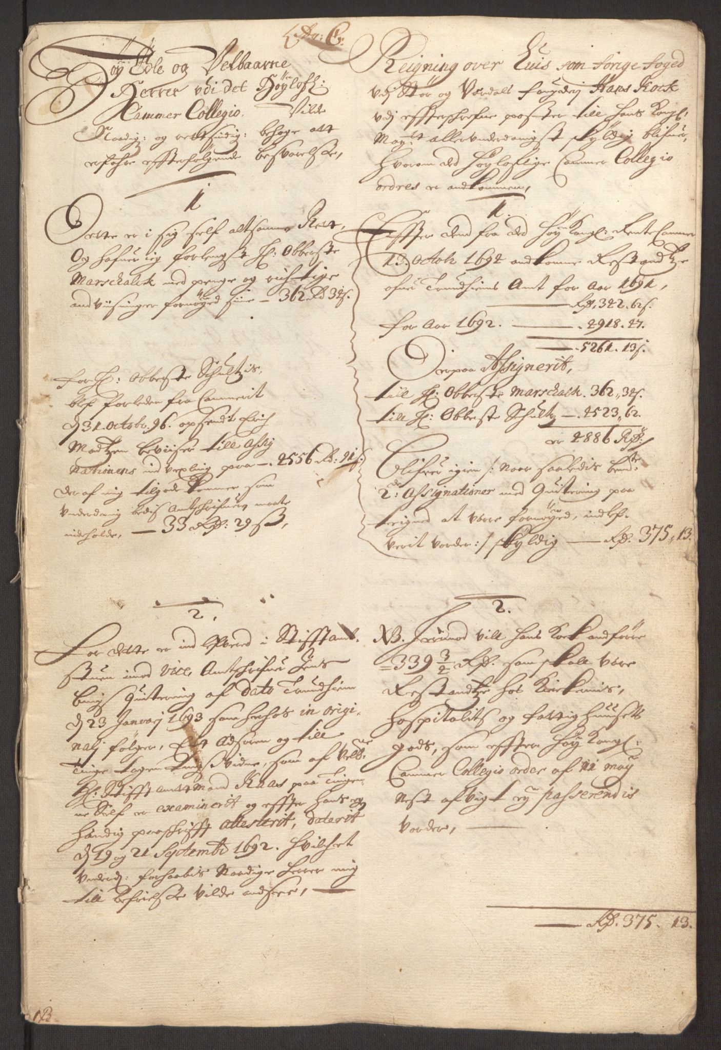 Rentekammeret inntil 1814, Reviderte regnskaper, Fogderegnskap, AV/RA-EA-4092/R62/L4185: Fogderegnskap Stjørdal og Verdal, 1692, p. 428