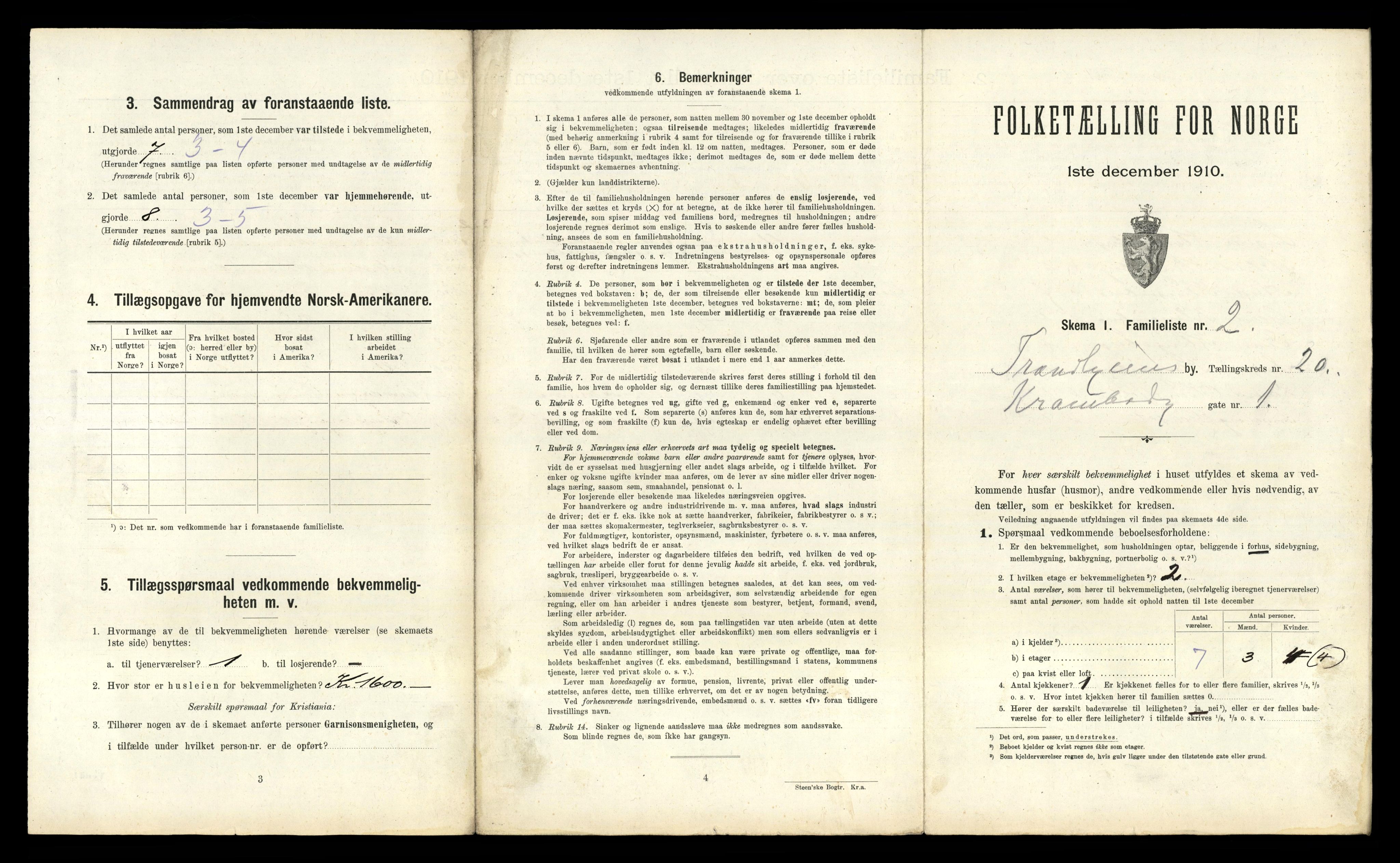 RA, 1910 census for Trondheim, 1910, p. 5565