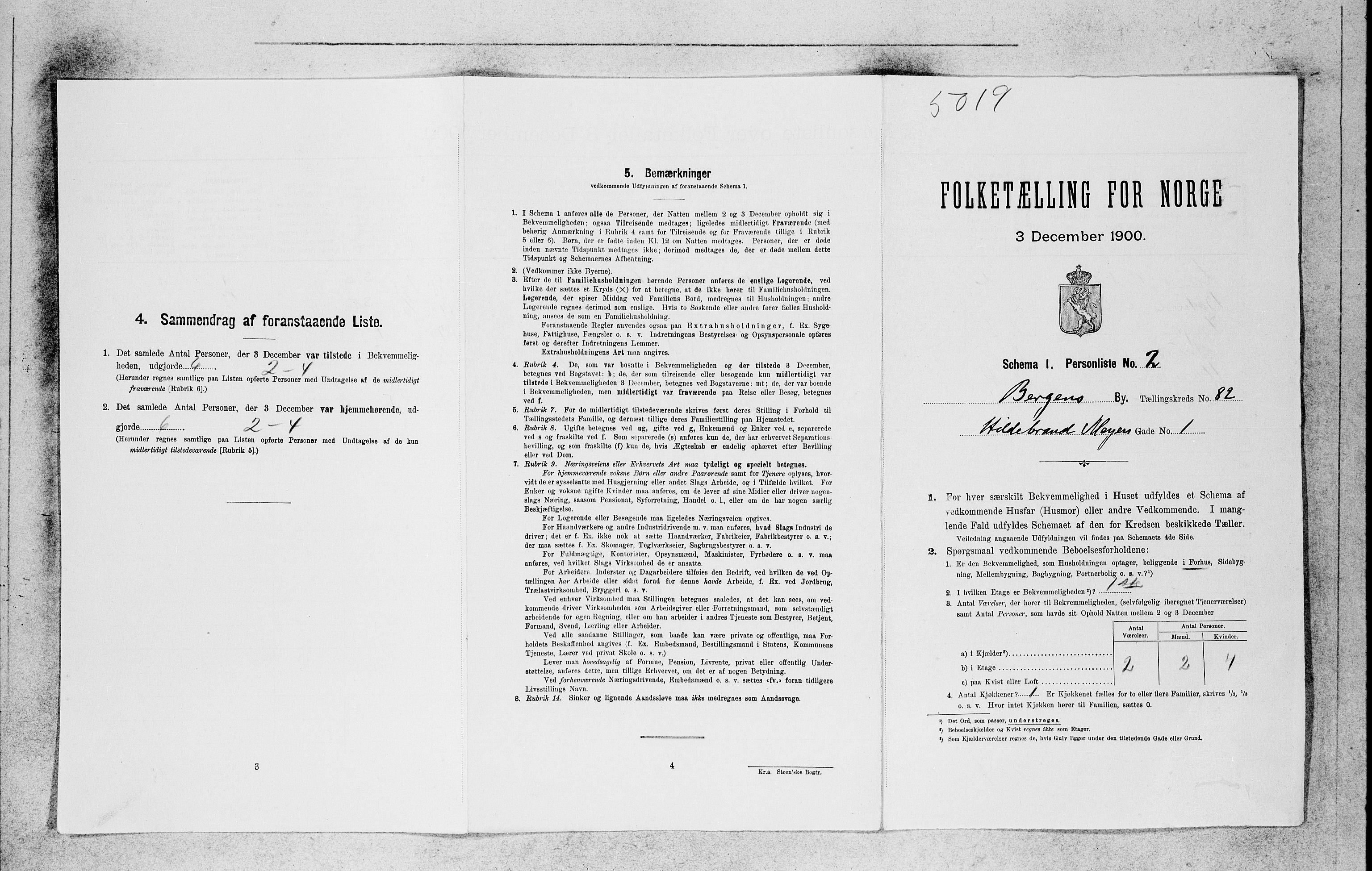 SAB, 1900 census for Bergen, 1900, p. 17213