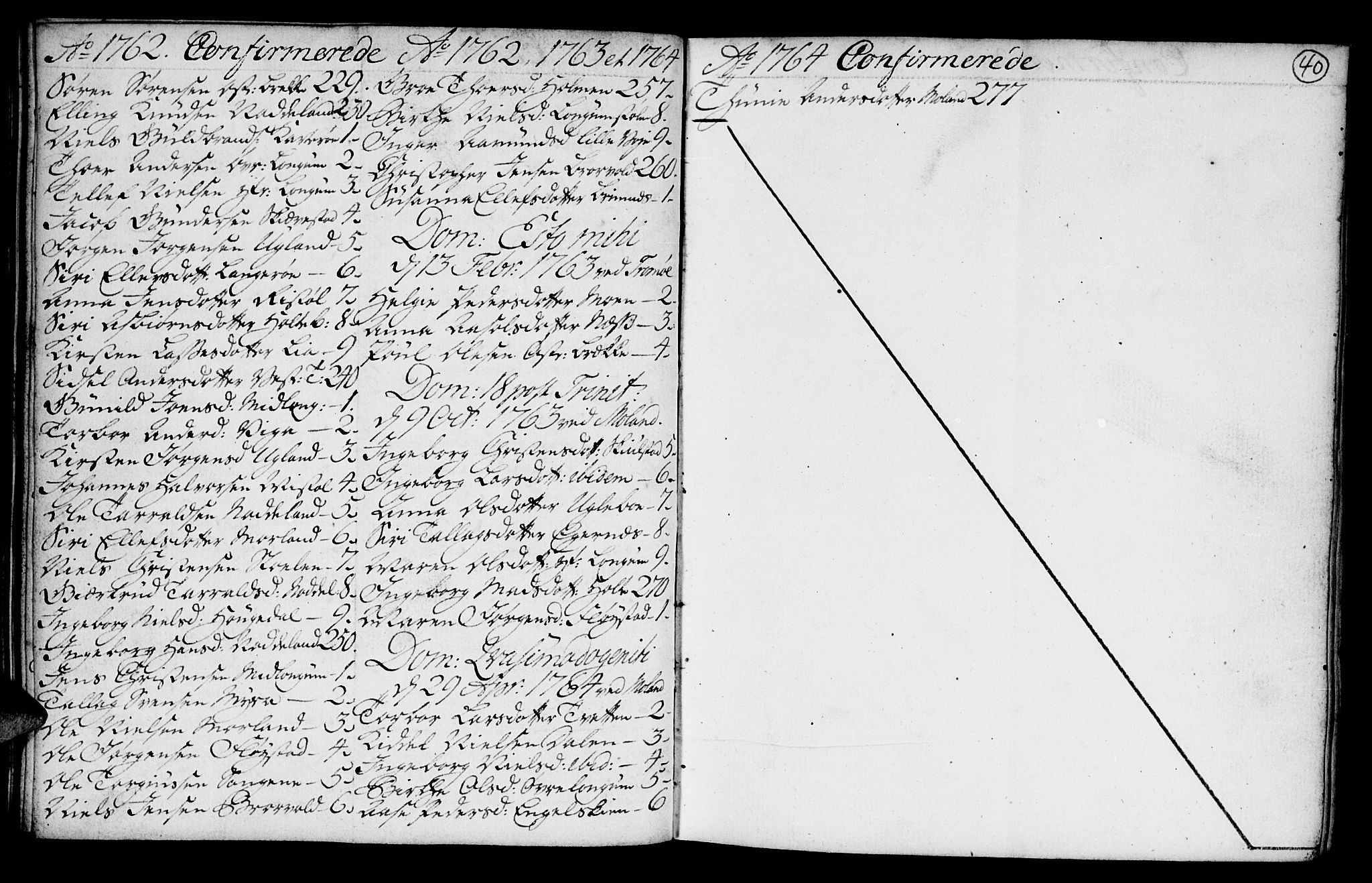 Austre Moland sokneprestkontor, SAK/1111-0001/F/Fa/Faa/L0001: Parish register (official) no. A 1, 1747-1764, p. 40