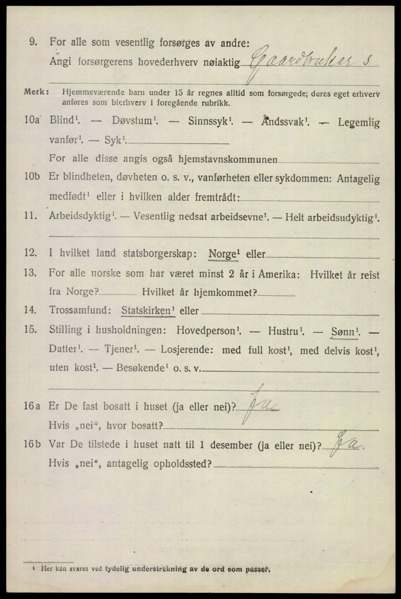 SAKO, 1920 census for Våle, 1920, p. 1269