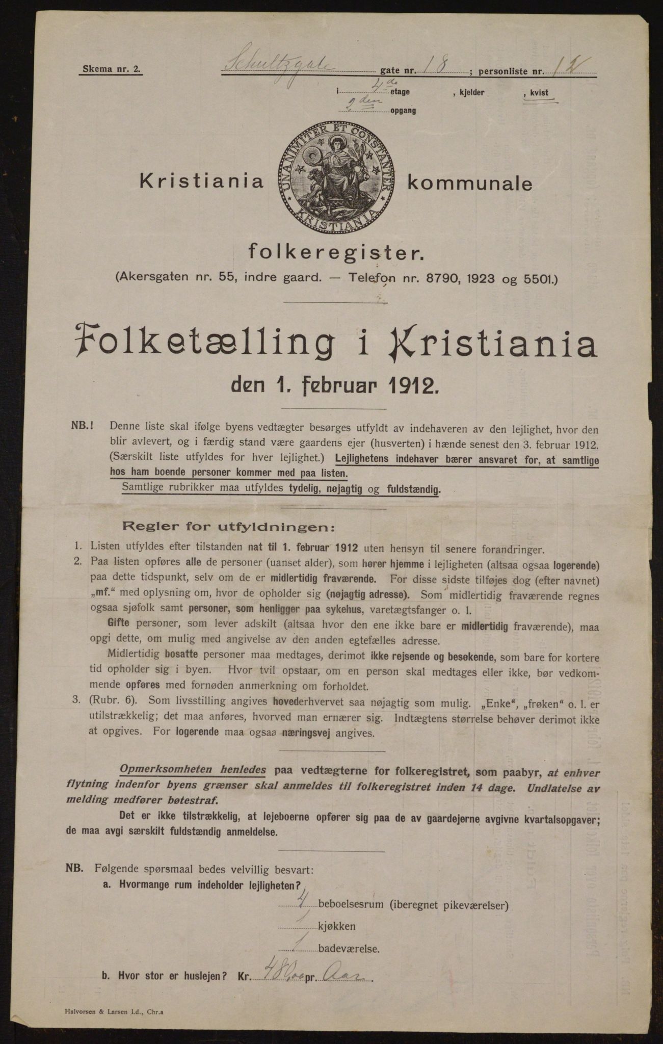 OBA, Municipal Census 1912 for Kristiania, 1912, p. 91014