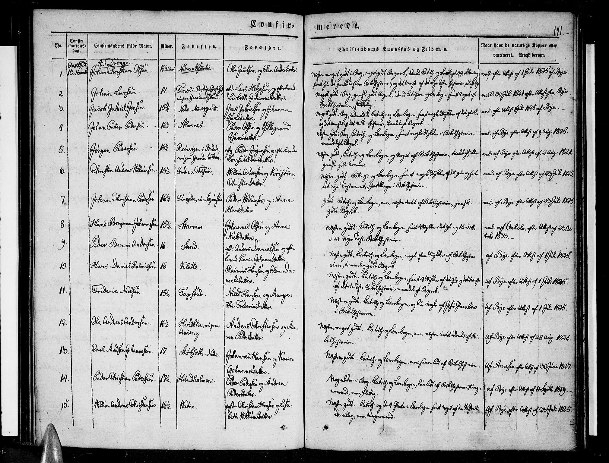 Ministerialprotokoller, klokkerbøker og fødselsregistre - Nordland, SAT/A-1459/852/L0737: Parish register (official) no. 852A07, 1833-1849, p. 141