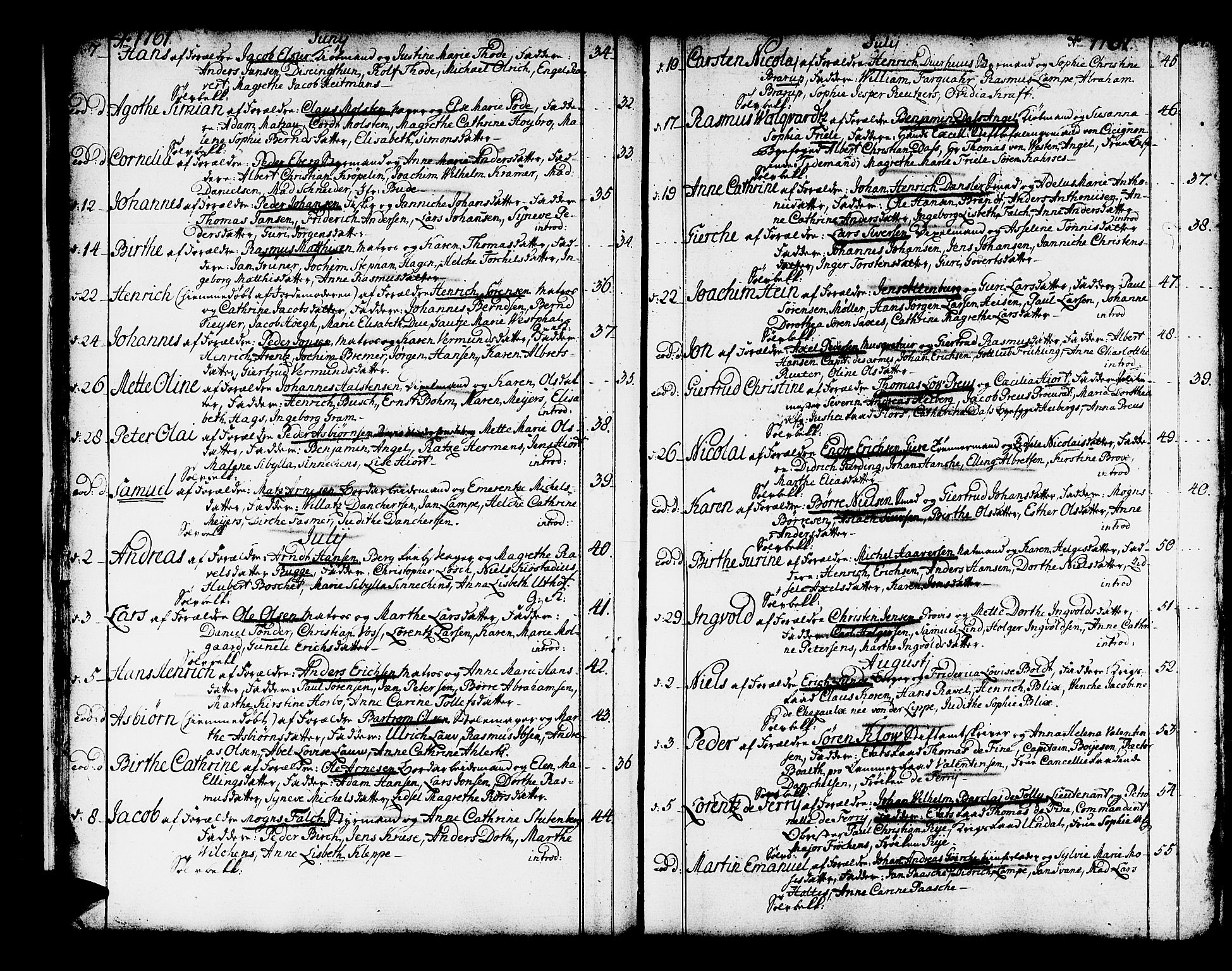 Domkirken sokneprestembete, SAB/A-74801/H/Haa/L0003: Parish register (official) no. A 3, 1758-1789, p. 40-41