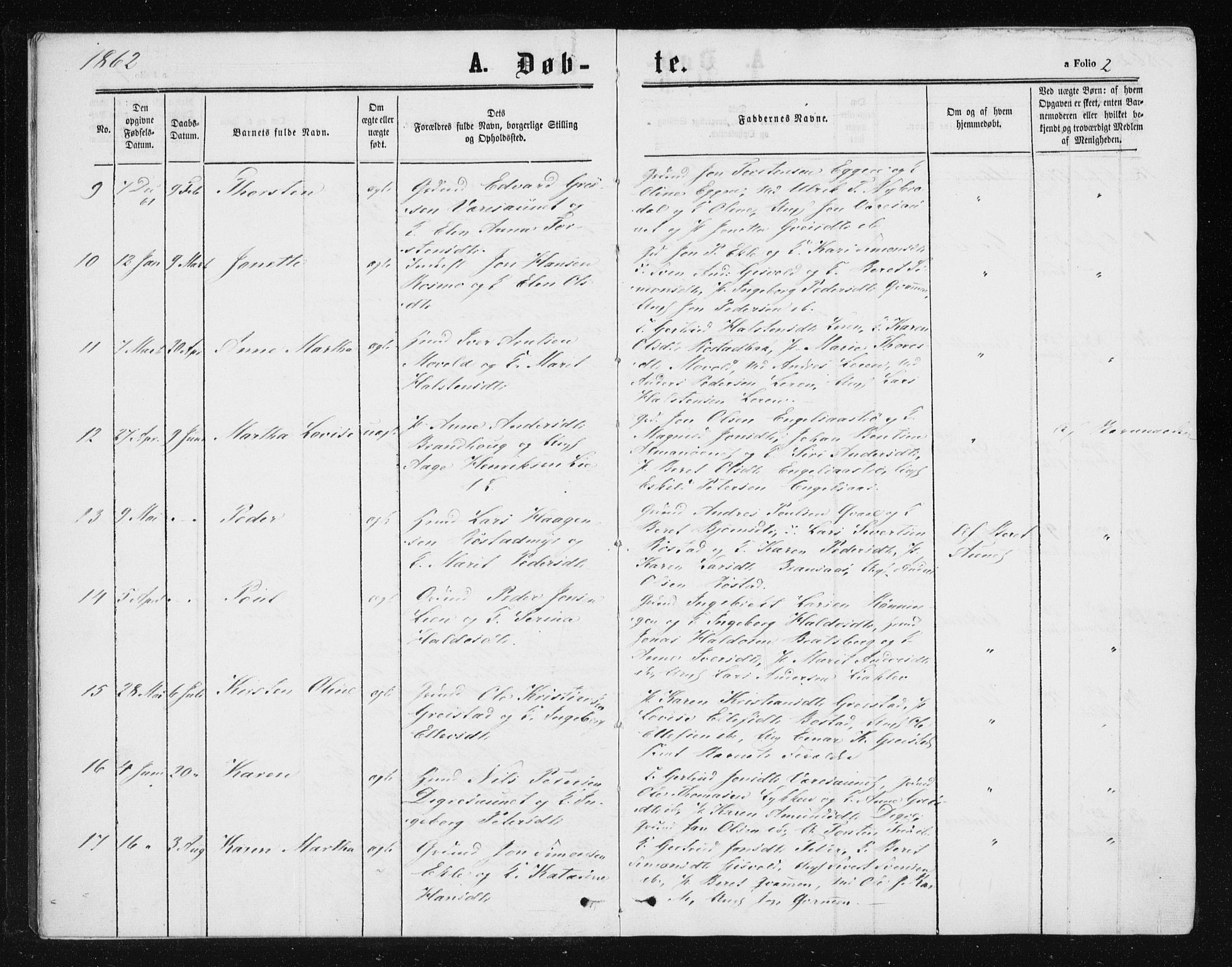 Ministerialprotokoller, klokkerbøker og fødselsregistre - Sør-Trøndelag, SAT/A-1456/608/L0333: Parish register (official) no. 608A02, 1862-1876, p. 2