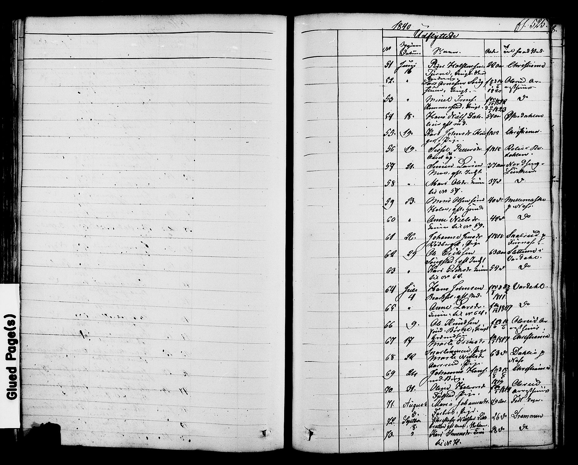 Ringsaker prestekontor, AV/SAH-PREST-014/K/Ka/L0008: Parish register (official) no. 8, 1837-1850, p. 525