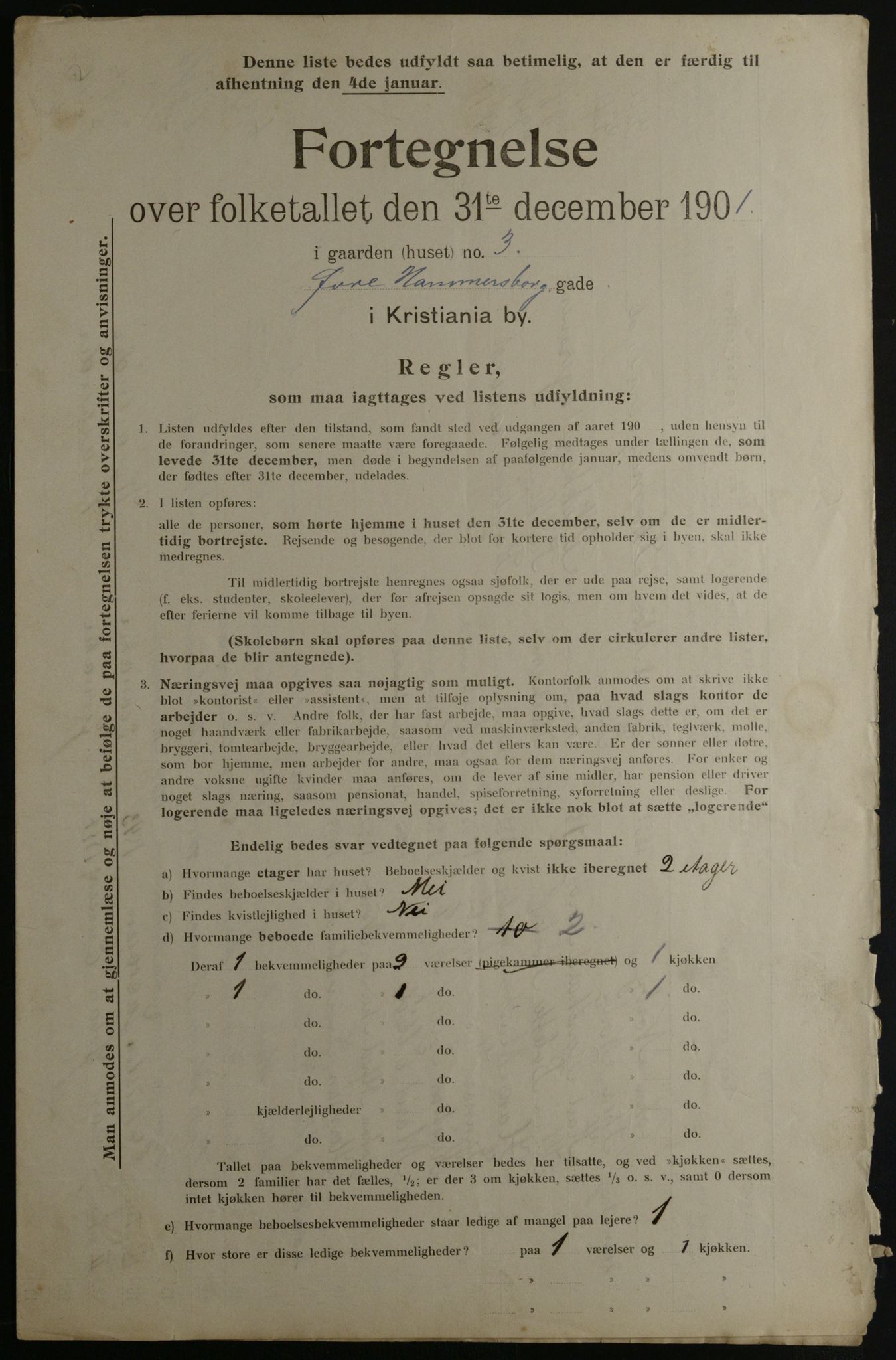 OBA, Municipal Census 1901 for Kristiania, 1901, p. 19749