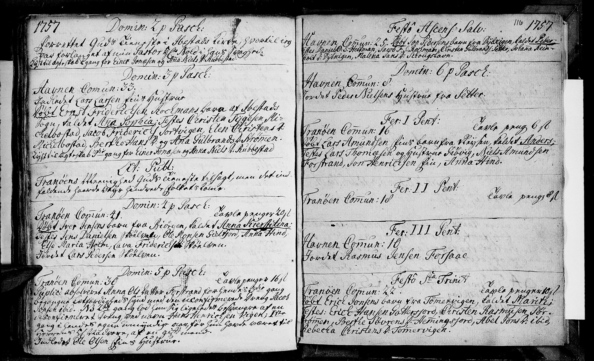 Ibestad sokneprestembete, SATØ/S-0077/H/Ha/Haa/L0001kirke: Parish register (official) no. 1, 1744-1757, p. 116