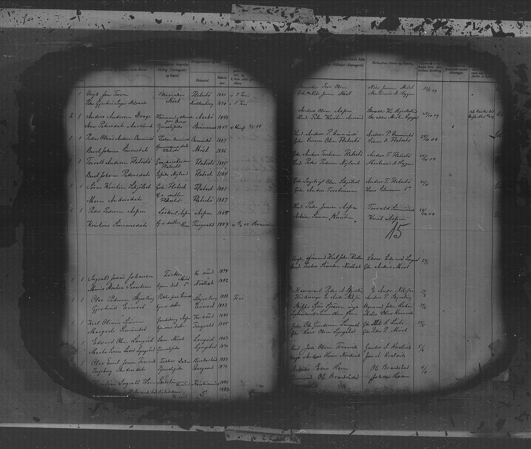 Kristiansund sokneprestkontor, SAT/A-1068/1/I/I1: Parish register (copy) no. 31, 1880-1918, p. 15